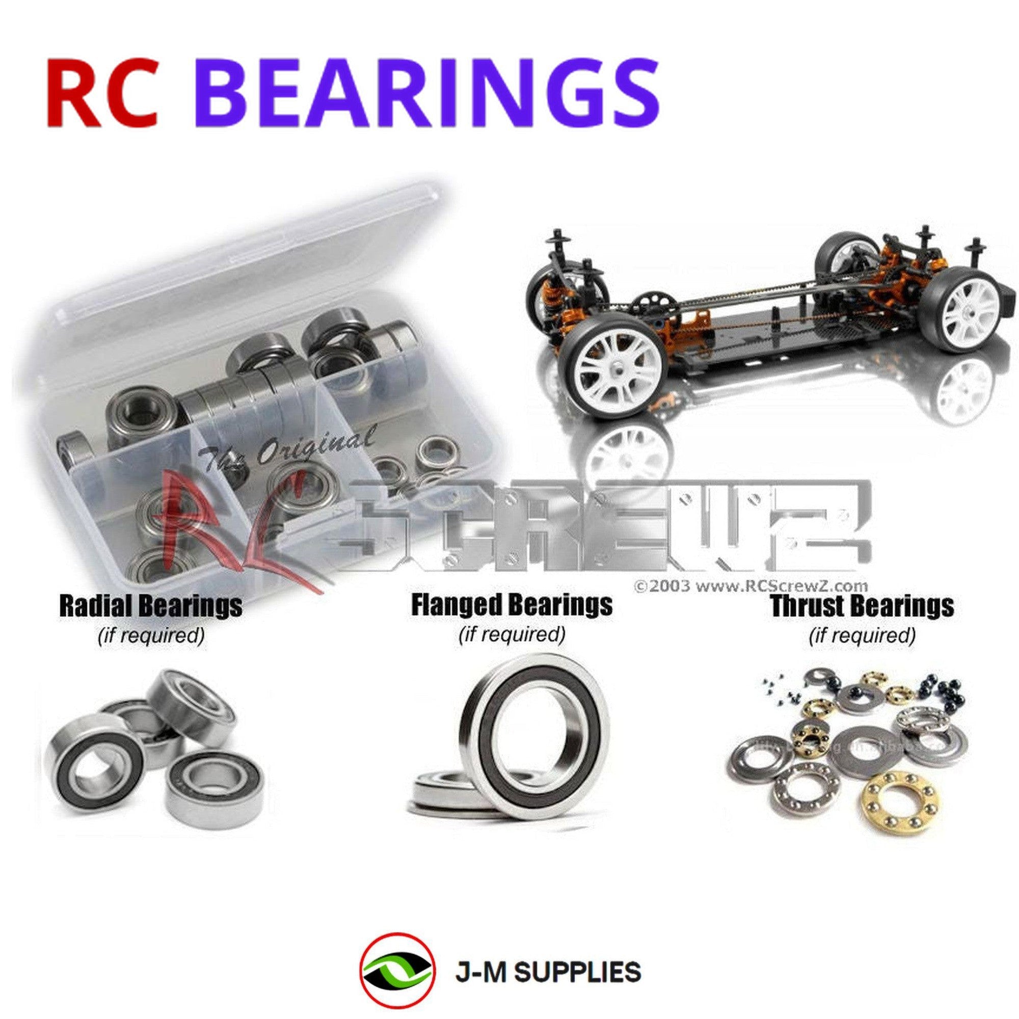 RCScrewZ Rubber Shielded Bearing Kit xra020r for XRAY T3 2012 #300018 - Picture 1 of 12