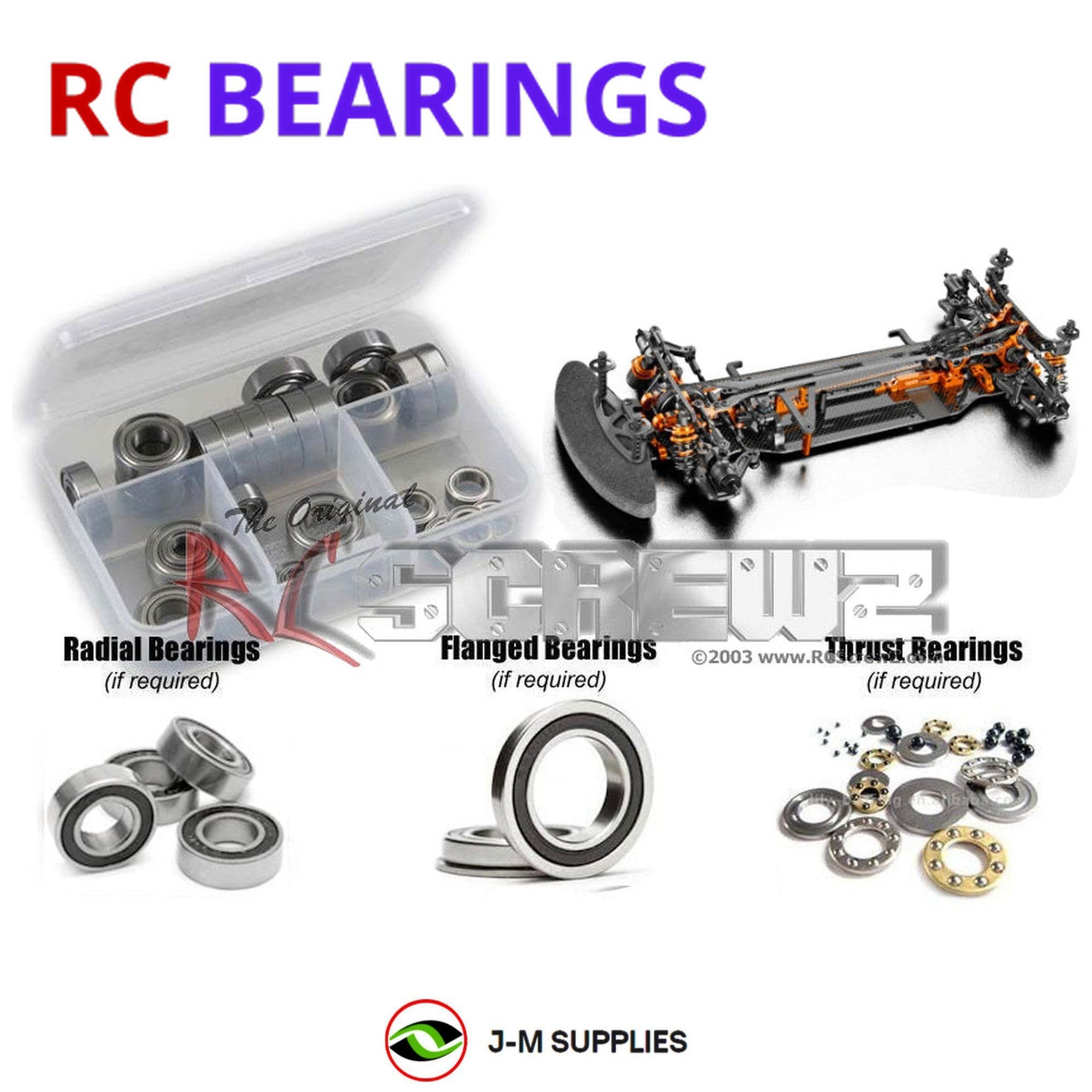 RCScrewZ Rubber Shielded Bearing Kit xra072r for Team XRAY T4 2019 1/10 #300025 - Picture 1 of 12