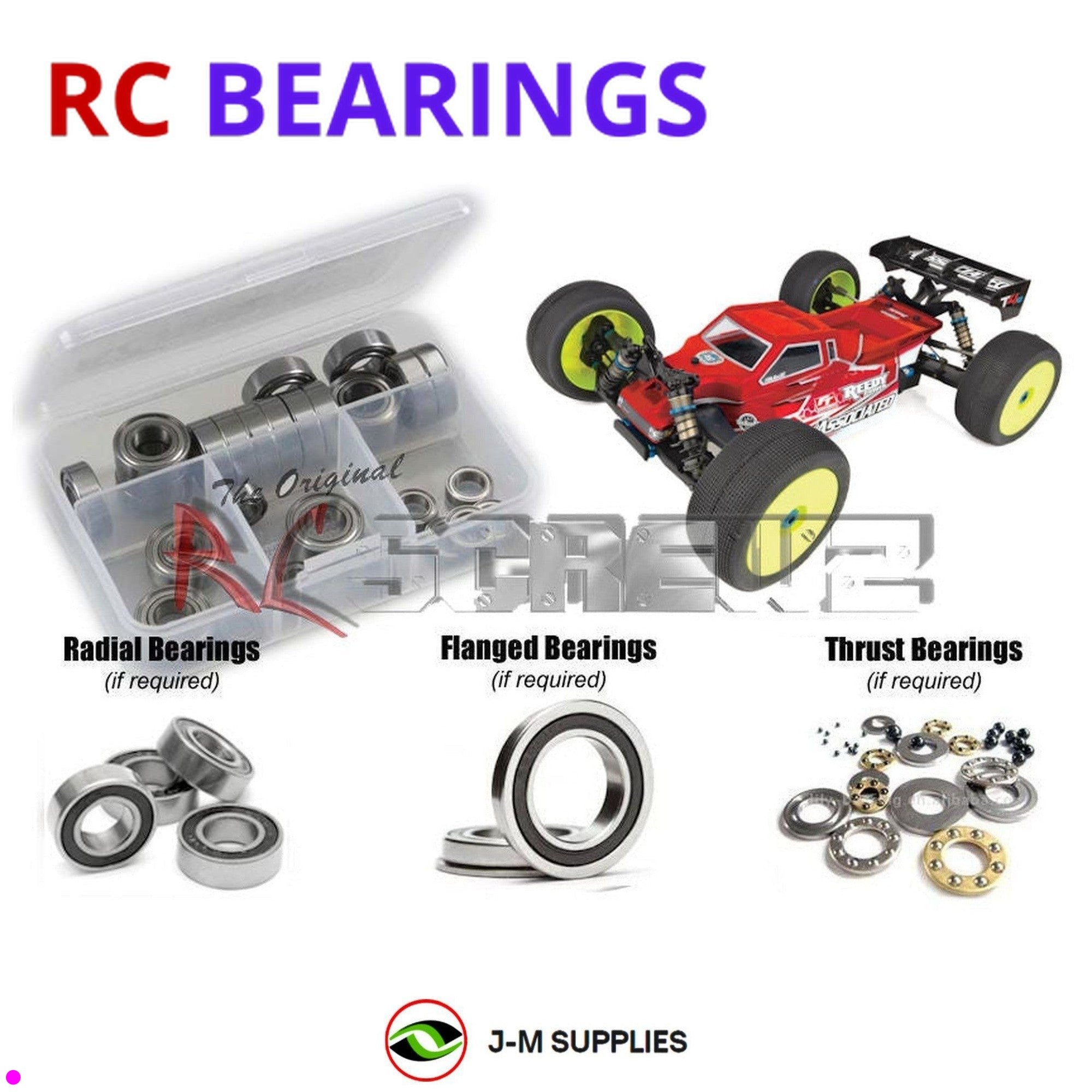 RCScrewZ Rubber Shielded Bearings asc129r for Associated RC8T4e 1/8 Truggy 80948 - Picture 1 of 12