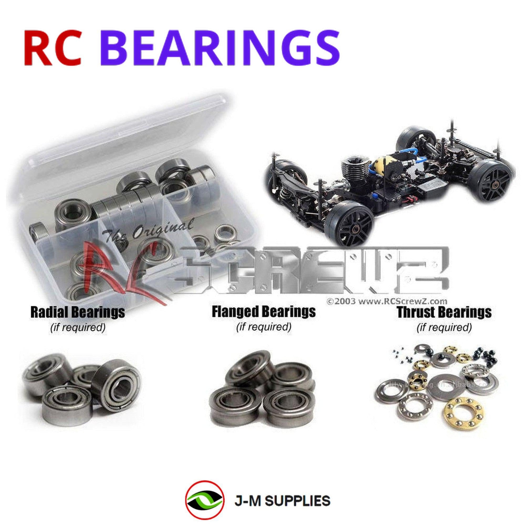 RCScrewZ Metal Shielded Bearings kyo177b for Kyosho Inferno GT3 1/8 Onroad33010 - Picture 1 of 12