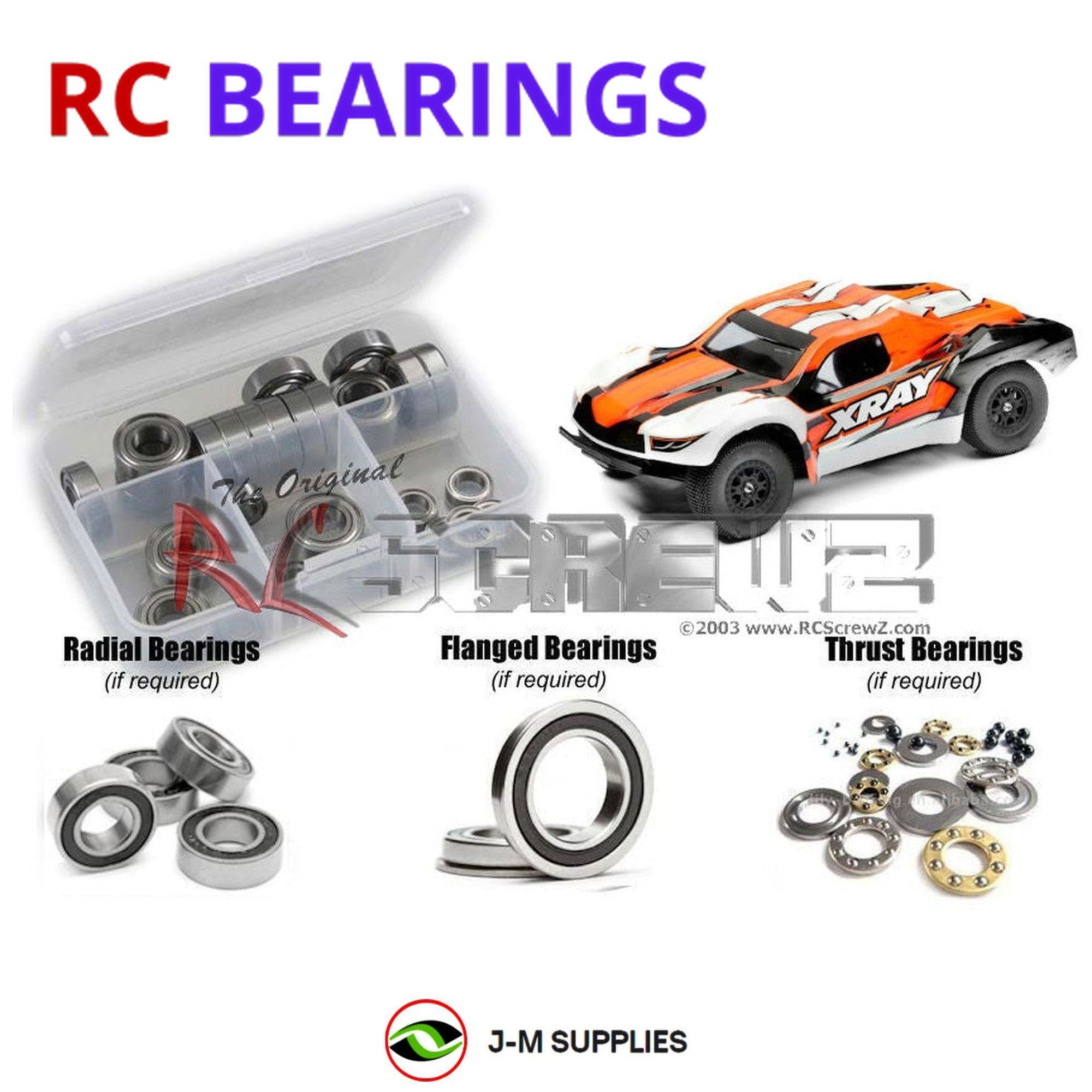 RCScrewZ Rubber Shielded Bearing Kit xra086r for XRAY SCX 2022 2wd #320300 - Picture 1 of 12