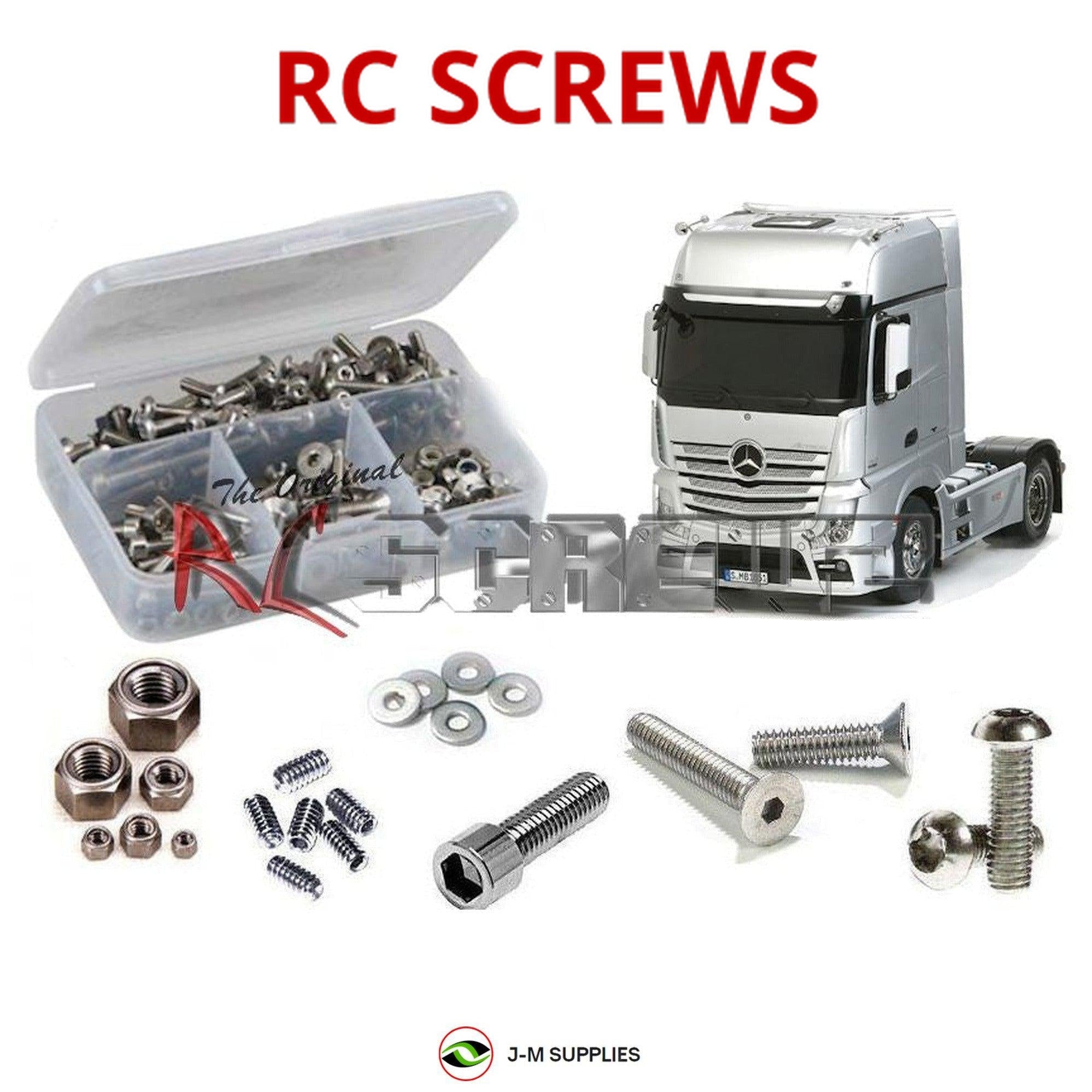 RCScrewZ Stainless Screw Kit tam173 for Tamiya Mercedes-Benz Actros 1/14th 56335 - Picture 1 of 12