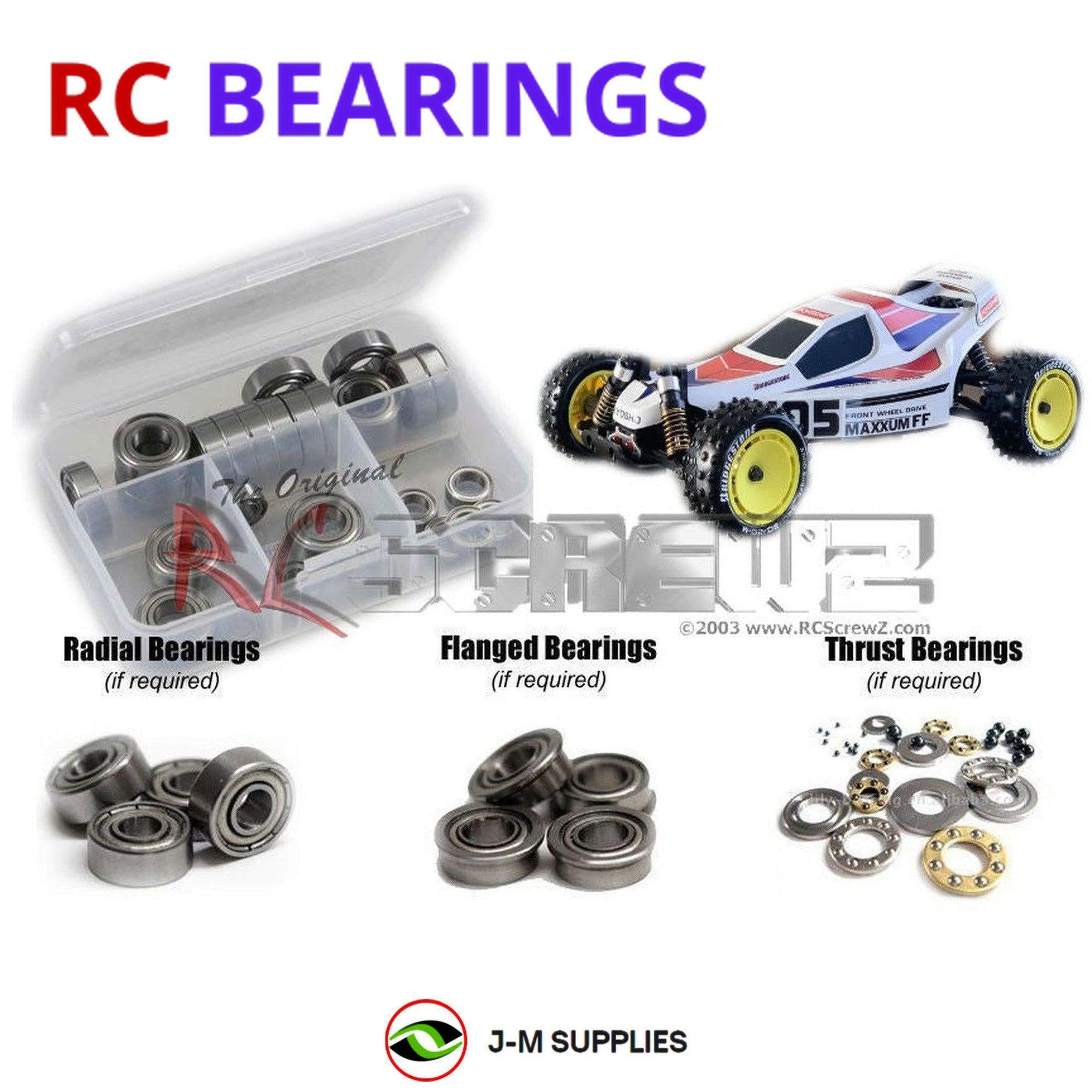 RCScrewZ Metal Shielded Bearing Kit kyo192b for Kyosho Maxxum FF 1/10th #3127 - Picture 1 of 12