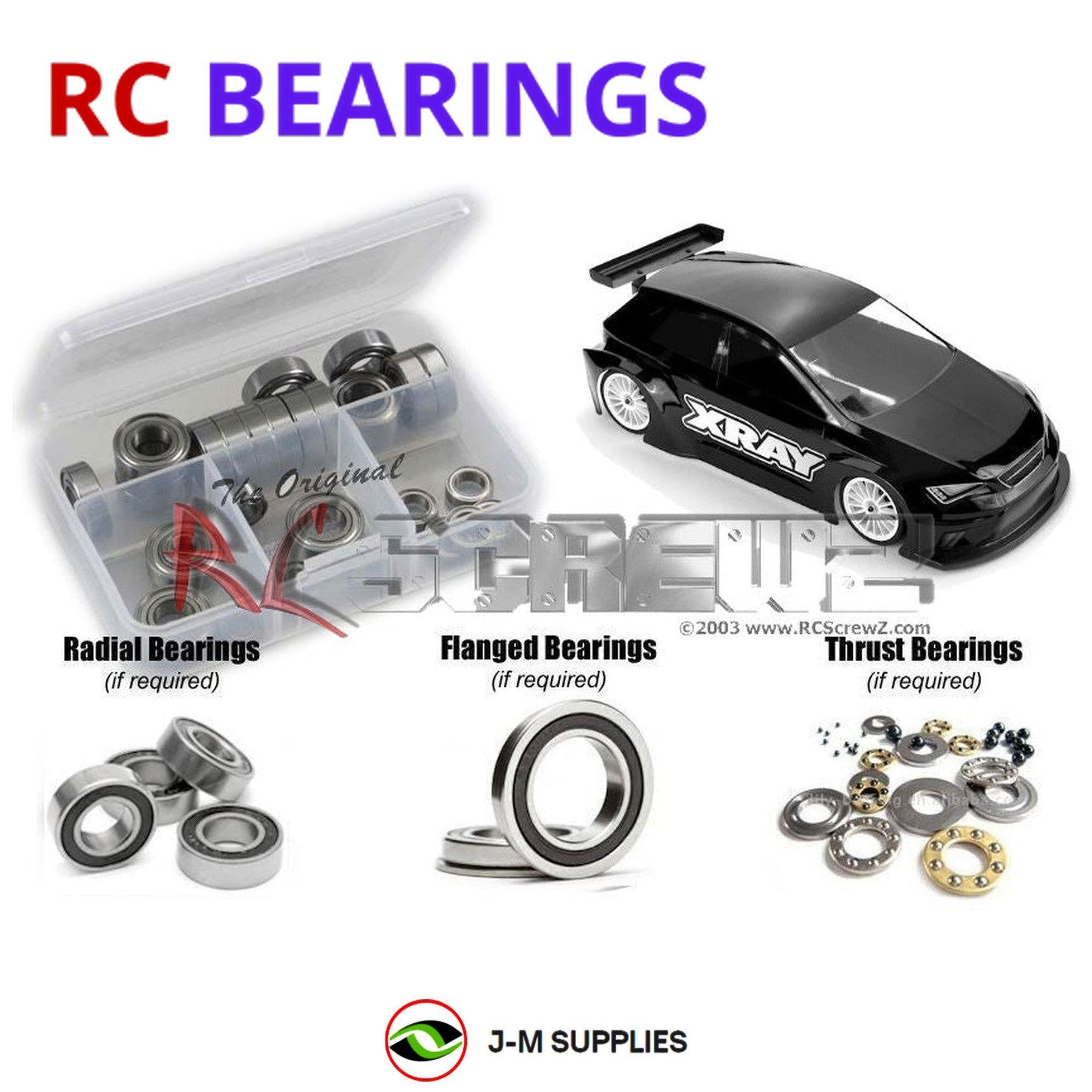 RCScrewZ Rubber Shielded Bearing Kit xra083r for XRAY T4F 1/10th #300200 - Picture 1 of 12