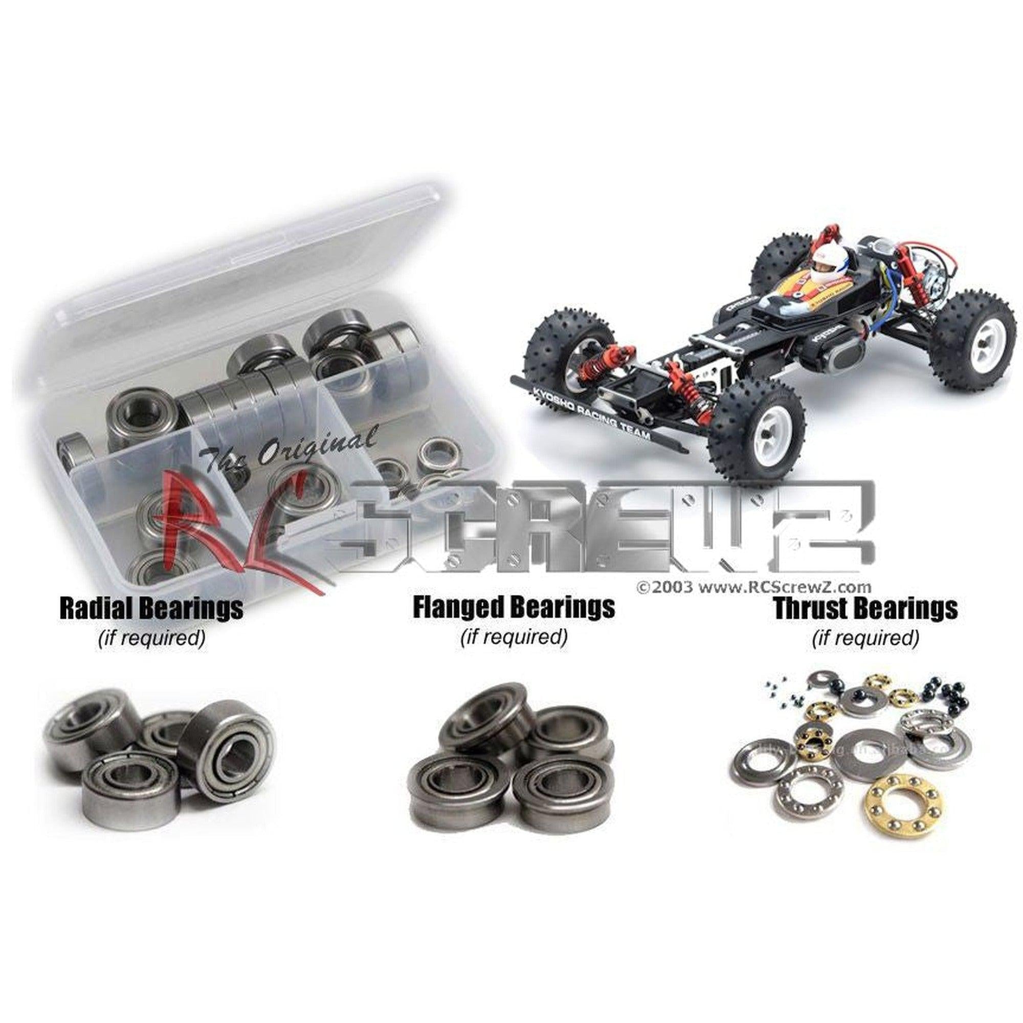 RCScrewZ Metal Shielded Bearing Kit kyo174b for Kyosho Optima 4wd #30617B | PRO - Picture 1 of 12