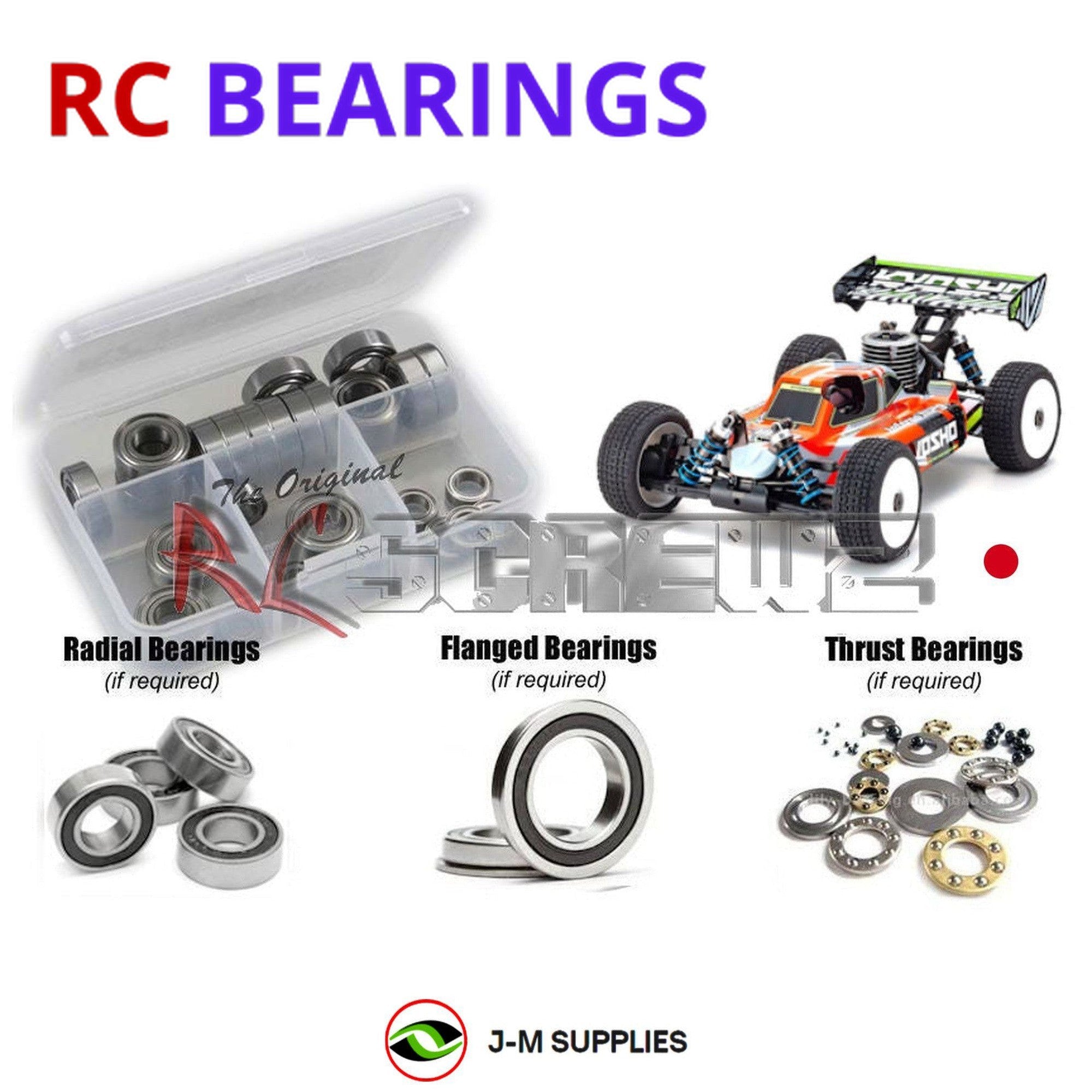 RCScrewZ Rubber Shielded Bearings kyo196r for Kyosho Inferno MP9 TKI4 V2 #33021 - Picture 1 of 12