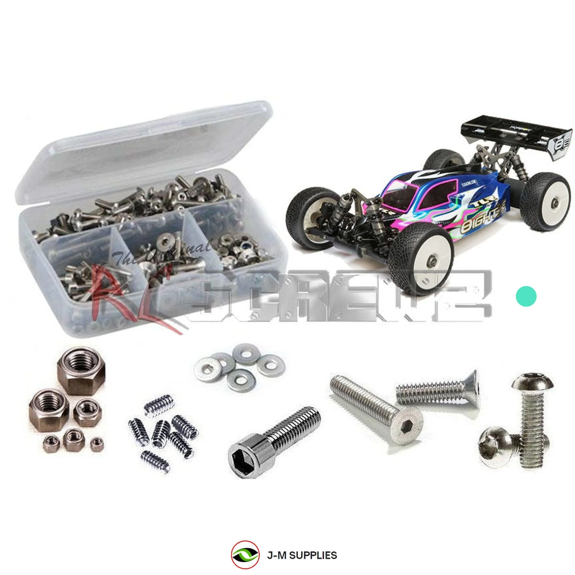 RCScrewZ Stainless Steel Screw Kit los105 for Losi 8ight-Xe 1/8 Buggy TLR04008 - Picture 1 of 12