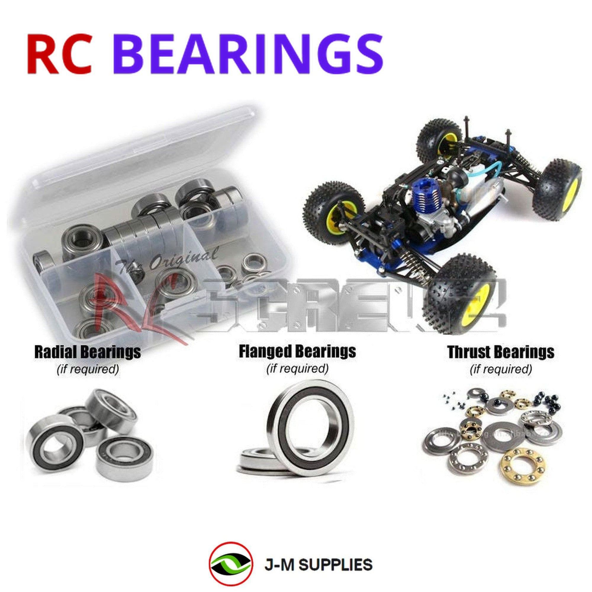 RCScrewZ Rubber Shielded Bearings kyo009r for Kyosho TR15 Monster Touring #31213 - Picture 1 of 12