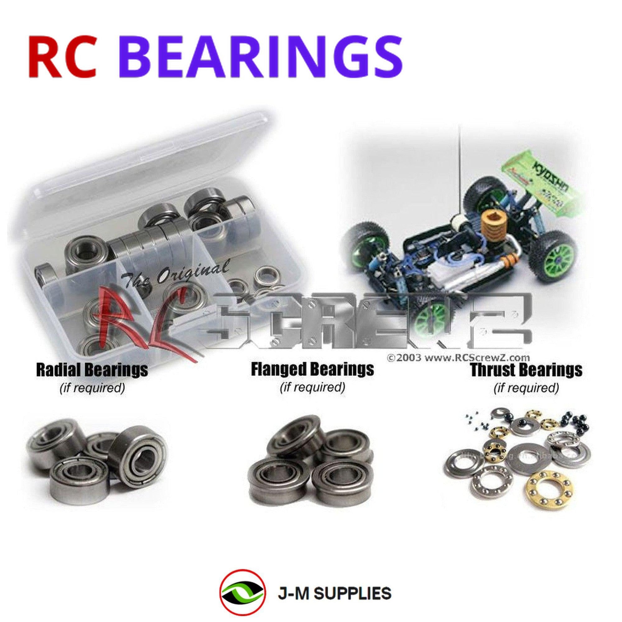 RCScrewZ Metal Shielded Bearing Kit kyo008b for Kyosho MP7.5 Kanai II #31271 - Picture 1 of 12