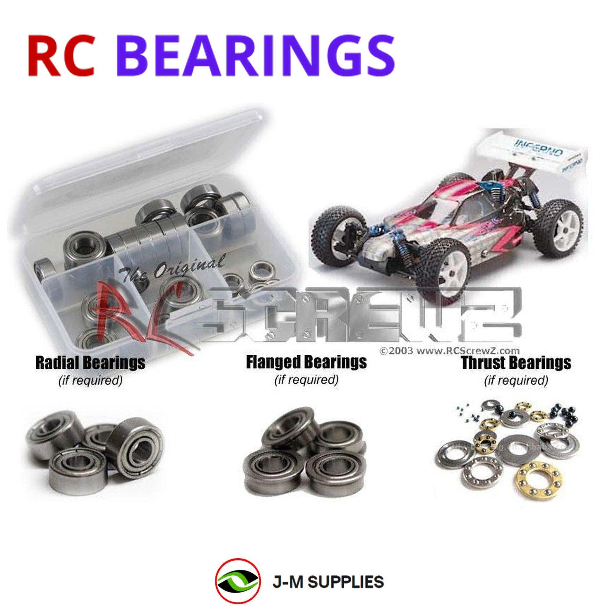 RCScrewZ Metal Shielded Bearings kyo003b for Kyosho MP6 International 1/8#31892 - Picture 1 of 12