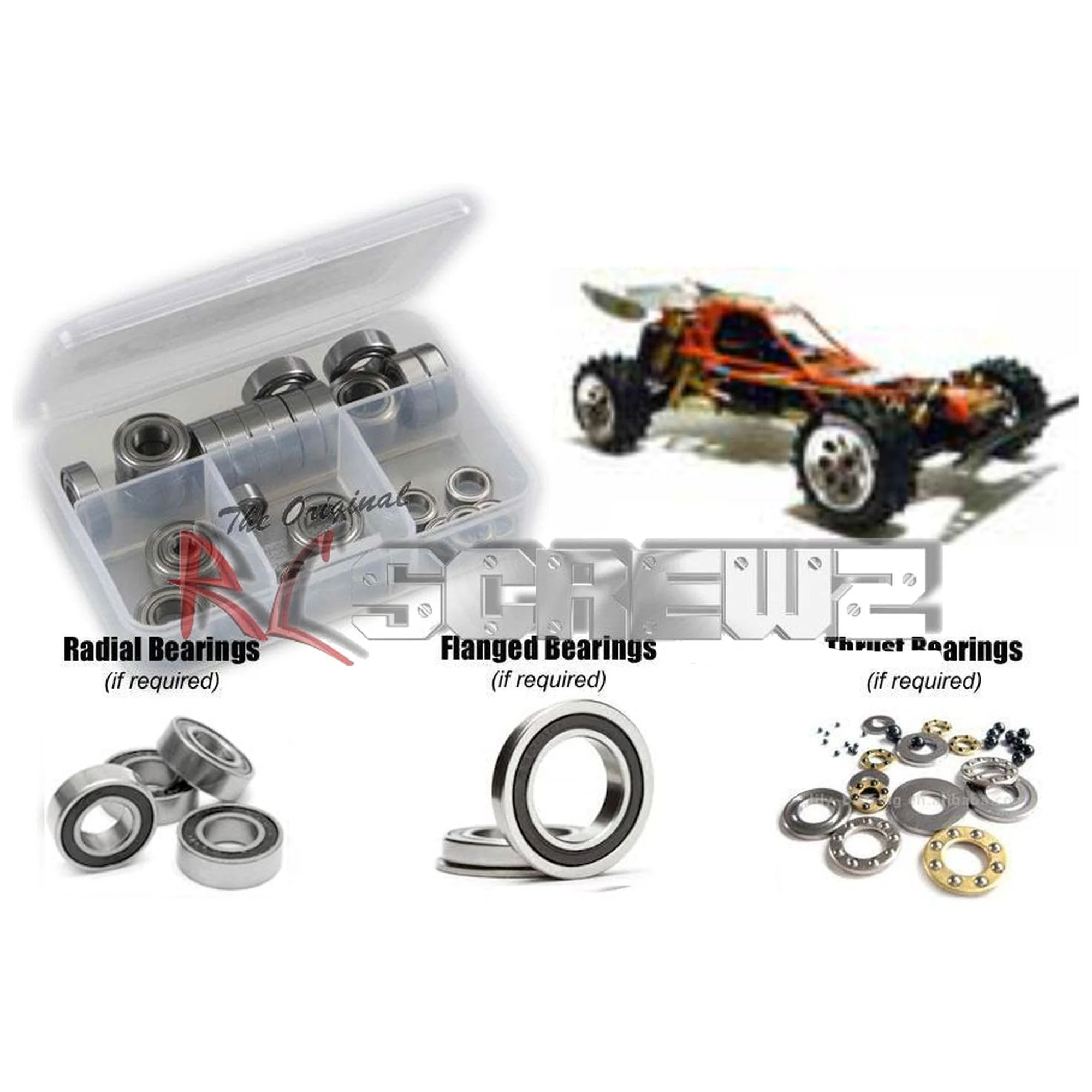 RCScrewZ Rubber Shielded Bearing Kit kyo012r for Kyosho Javelin Vintage/#30618B - Picture 1 of 12