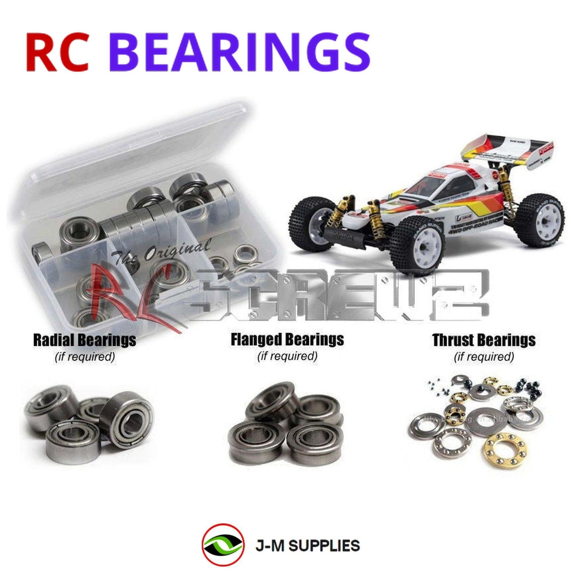 RCScrewZ Metal Shielded Bearing Kit kyo201b for Kyosho Optima Mid 1/10th #30622 - Picture 1 of 12