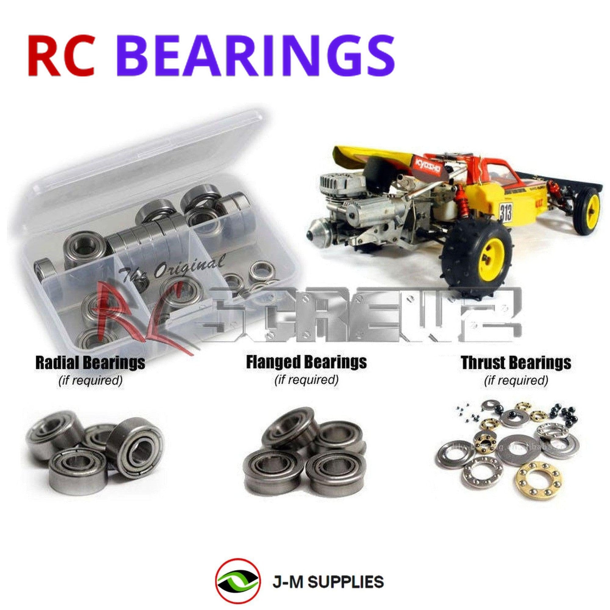 RCScrewZ Metal Shielded Bearing Kit kyo030b for Kyosho Assualt Vintage/#3095 - Picture 1 of 12