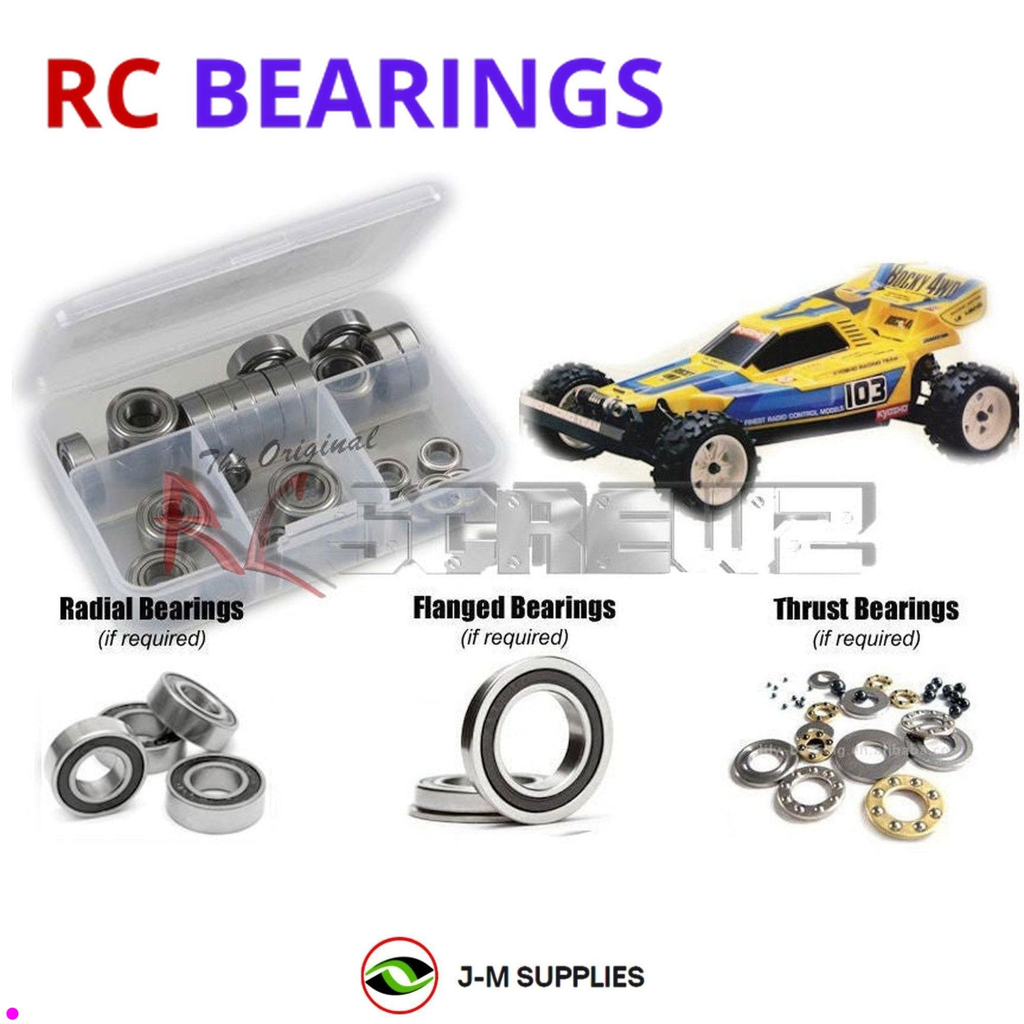 RCScrewZ Rubber Shielded Bearings kyo010r for Kyosho Rocky 4wd 1/10#3101/Vintage - Picture 1 of 12