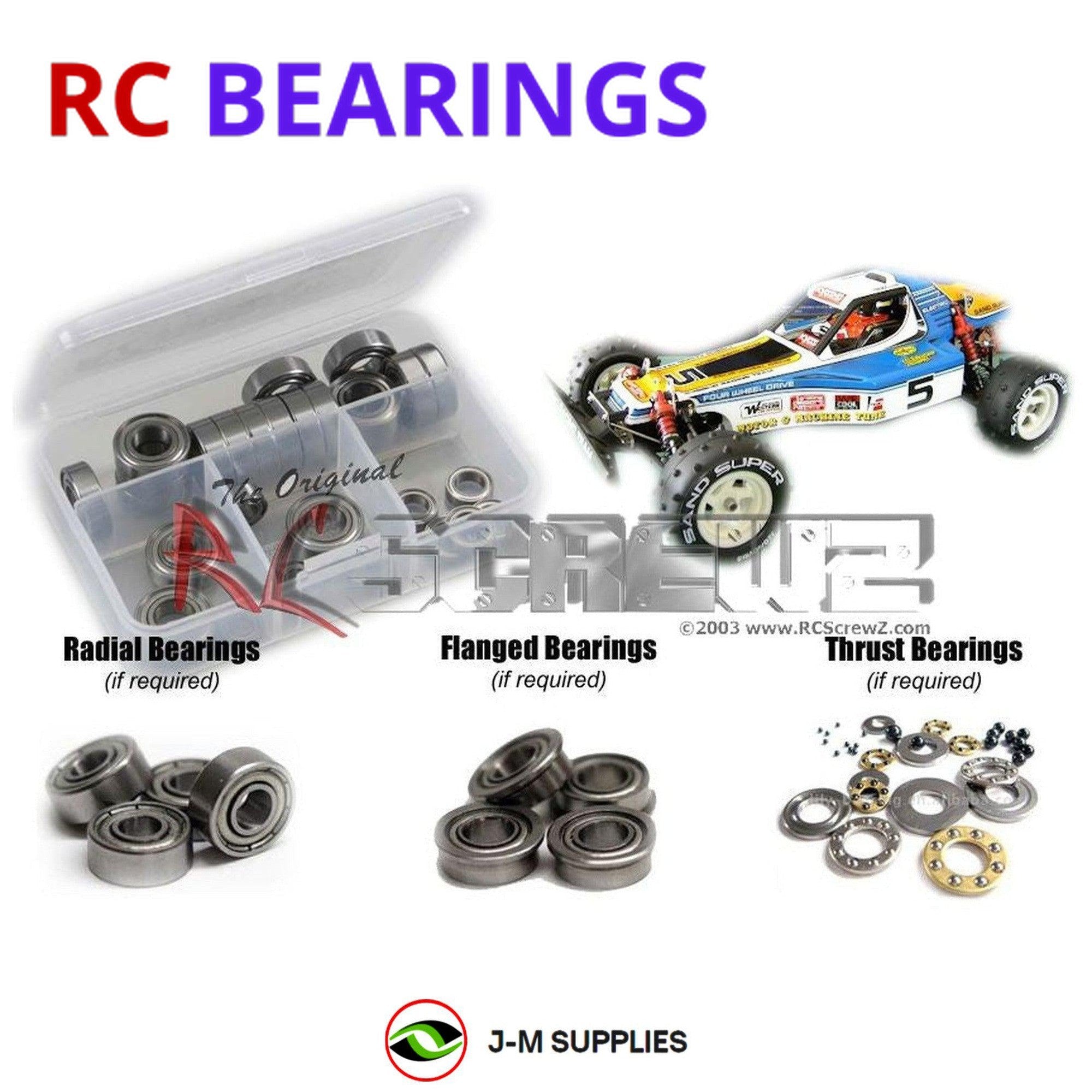 RCScrewZ Metal Shielded Bearing Kit kyo006b for Kyosho Optima #3032/Vintage - Picture 1 of 12