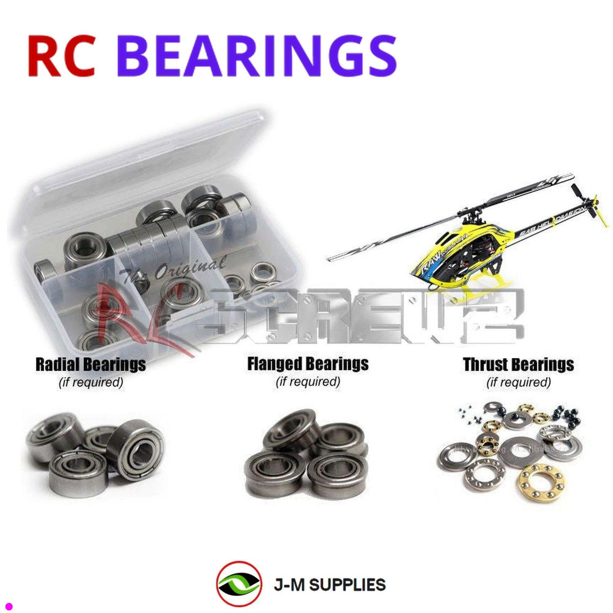 RCScrewZ Metal Shielded Bearing Kit gob013b for Goblin 420 Raw Heli #SG421 - Picture 1 of 12