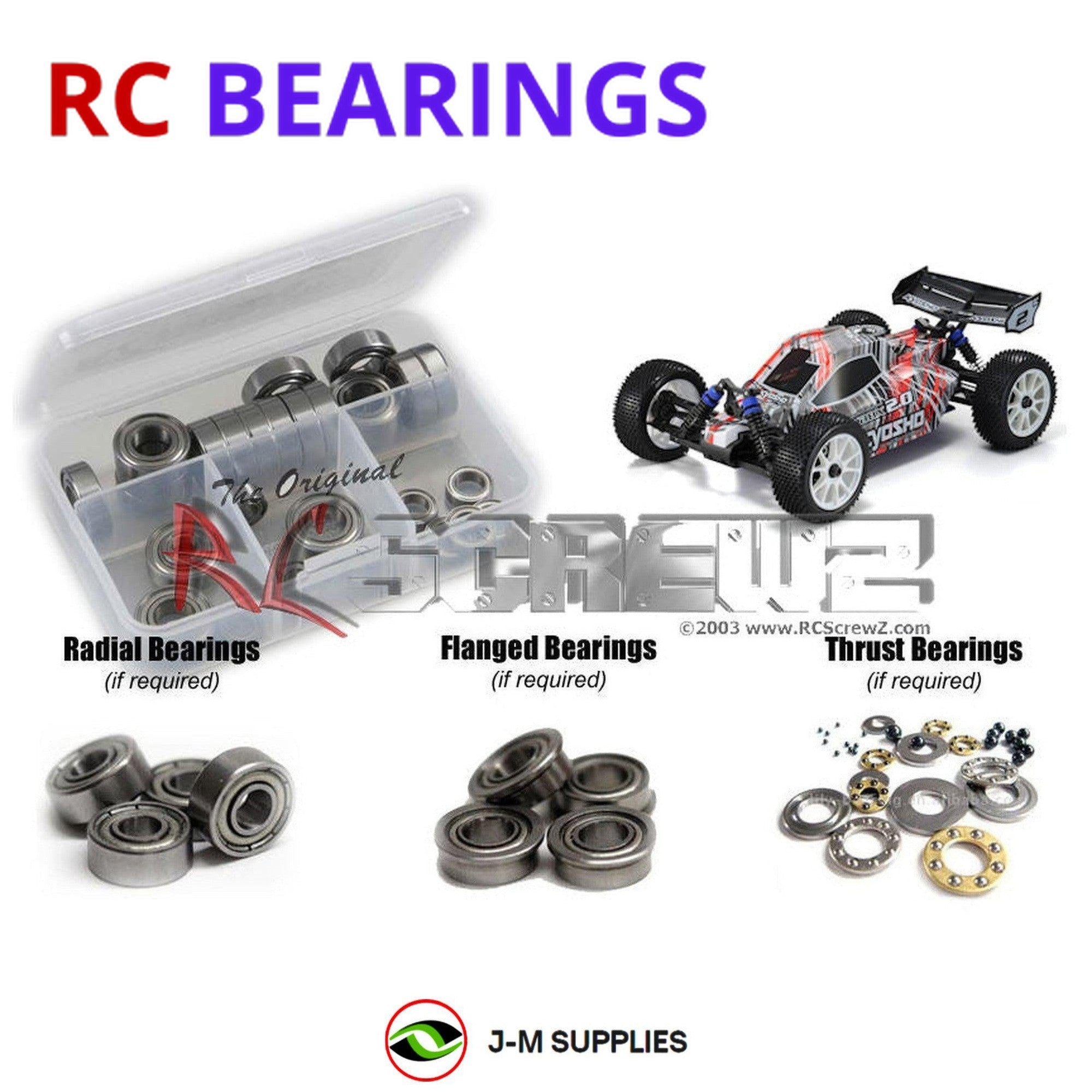 RCScrewZ Metal Shielded Bearing Kit kyo135b for Kyosho DBX 2.0 Readyset #31098 - Picture 1 of 12