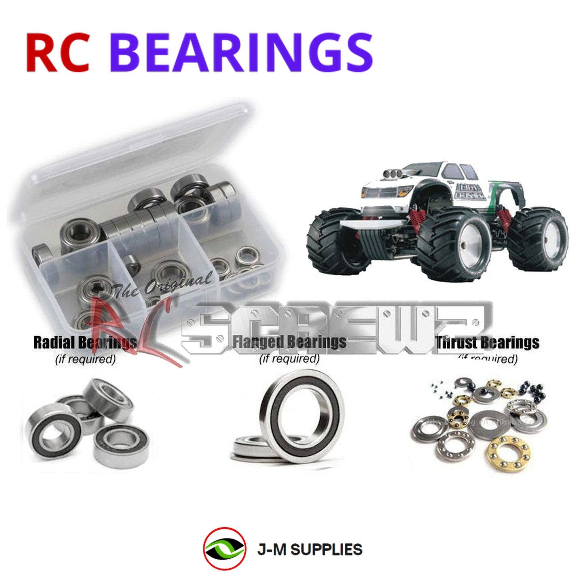 RCScrewZ Rubber Shielded Bearings kyo058r for Kyosho Giga Crusher DF/SF #31141 - Picture 1 of 12