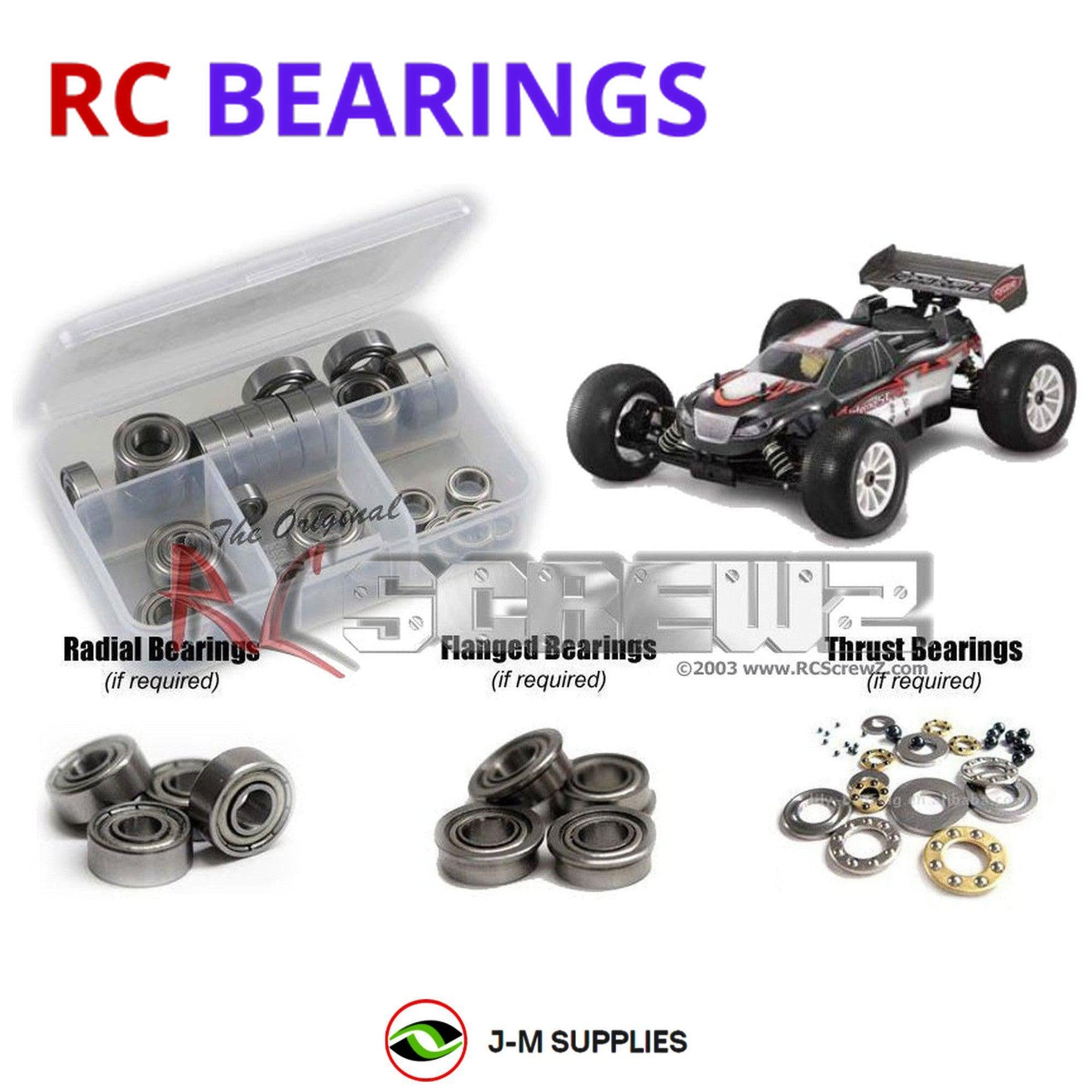 RCScrewZ Metal Shielded Bearing Kit kyo084b for Kyosho Inferno ST 1/8th #31351 - Picture 1 of 12