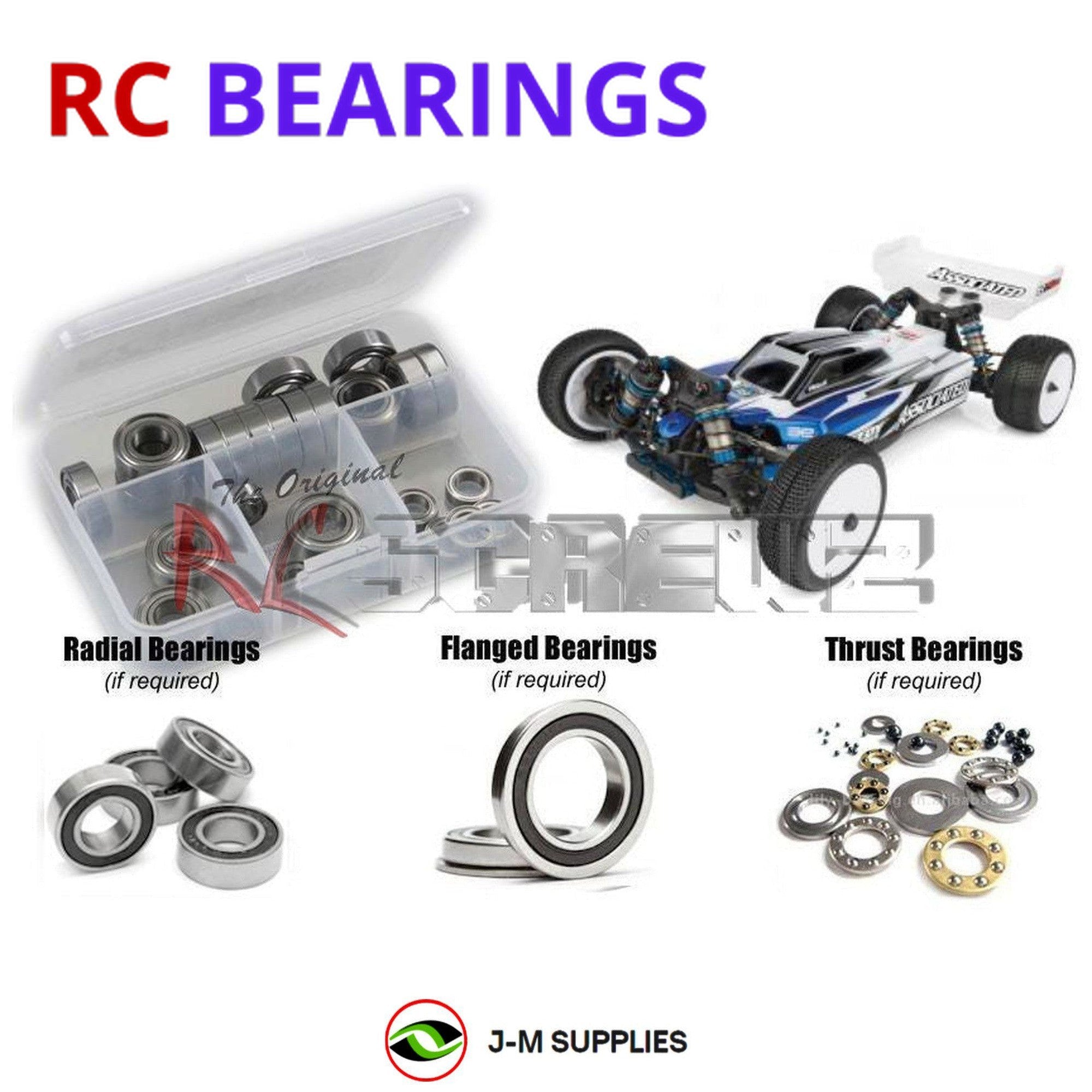 RCScrewZ Rubber Shielded Bearing asc122r for Associated RC10B74.2 4wd Bugy 90036 - Picture 1 of 12