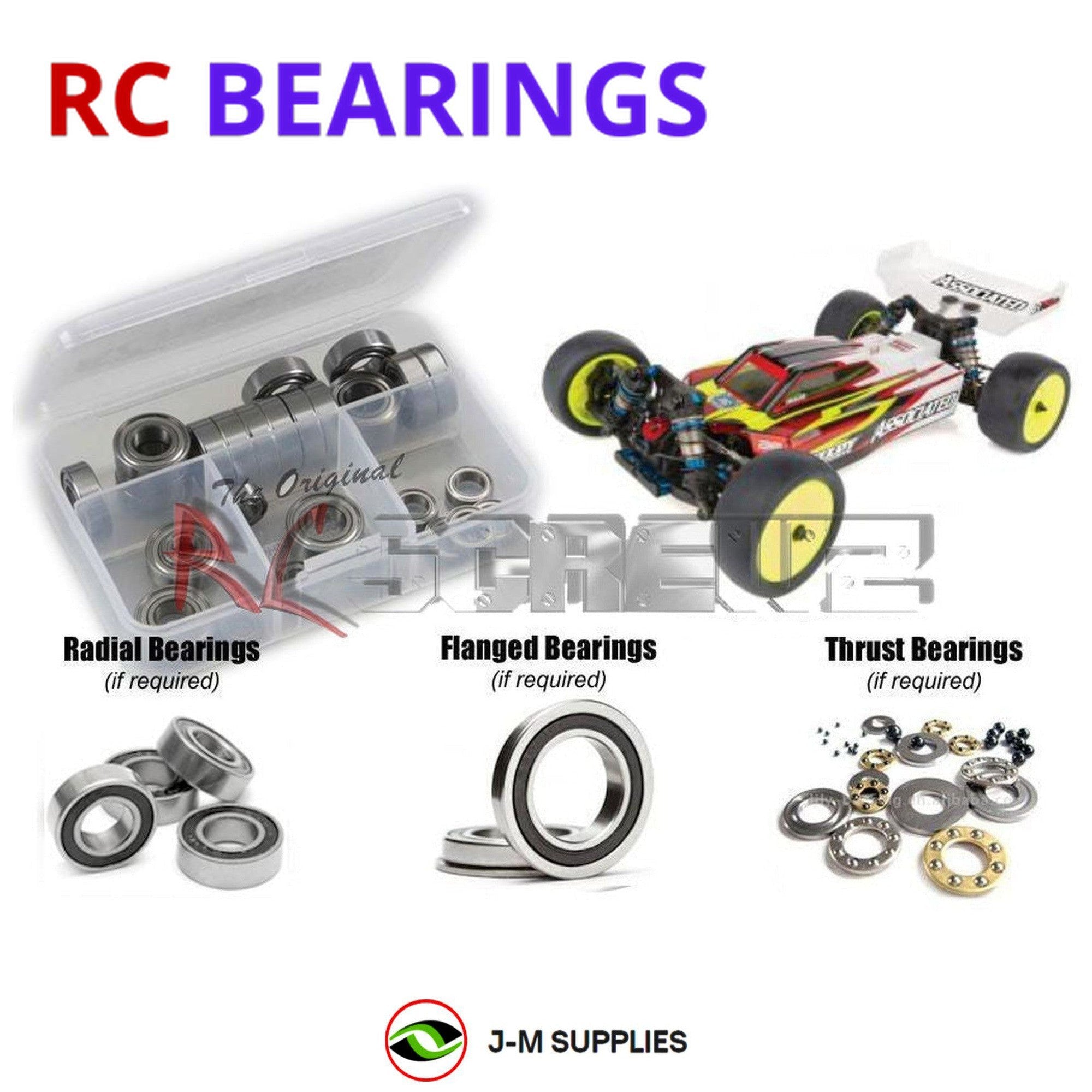 RCScrewZ Rubber Shielded Bearings asc123r for Associated RC10B74.2D 4wd Buggy - Picture 1 of 12