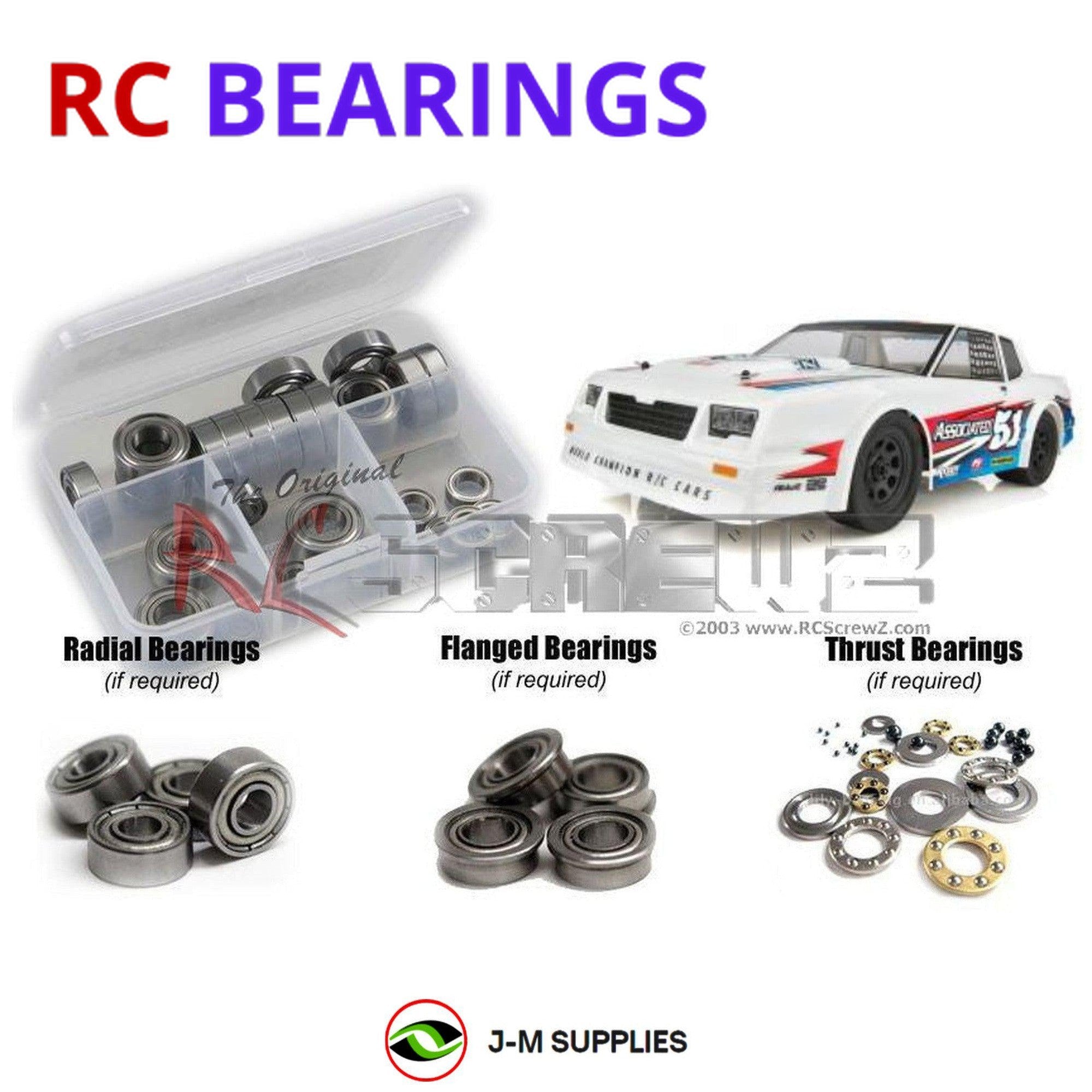 RCScrewZ Metal Shielded Bearing Kit asc125b for Associated SR10 Dirt Oval #70030 - Picture 1 of 12