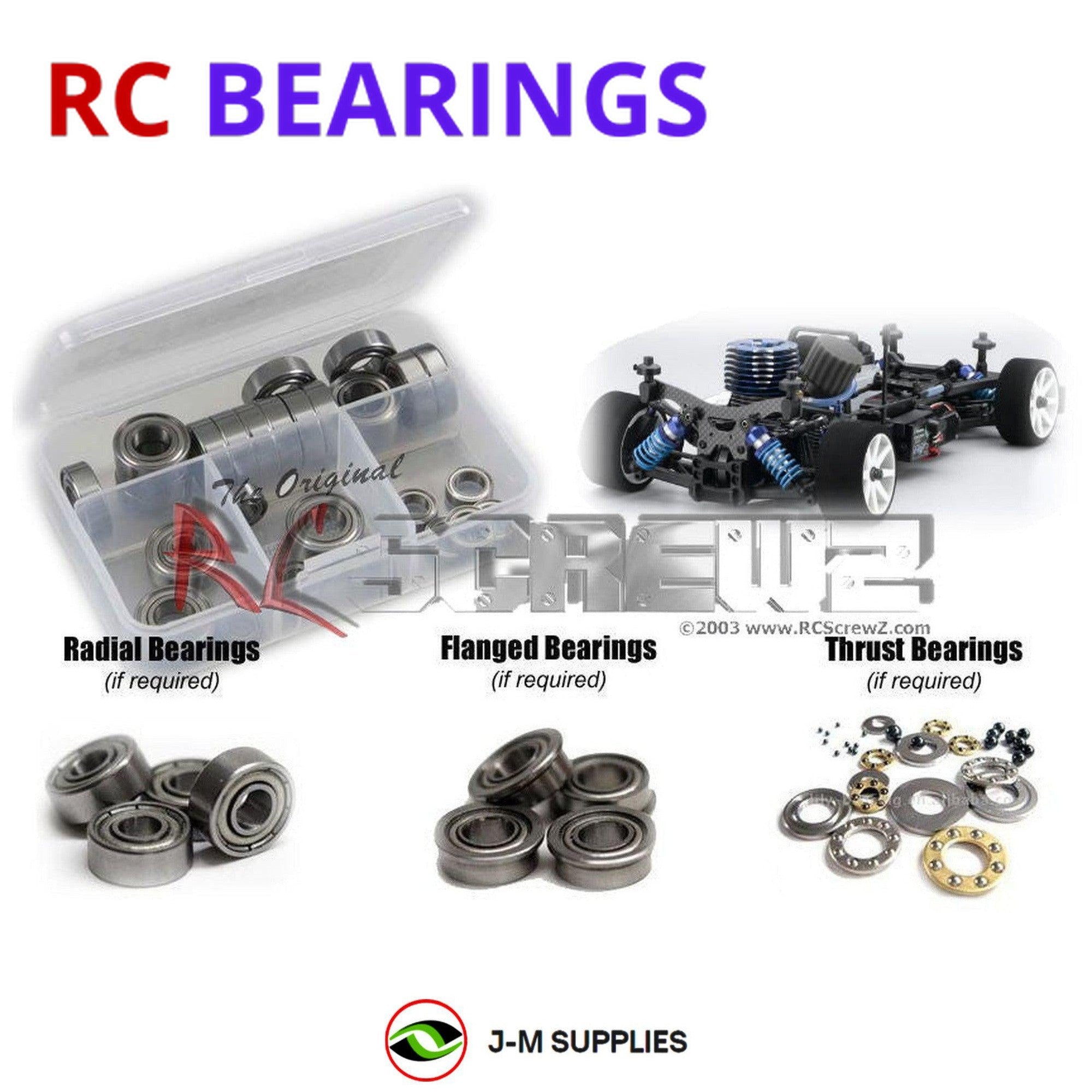 RCScrewZ Metal Shielded Bearings kyo112b for Kyosho V-One-RRR Evo2 Nitro #31262 - Picture 1 of 12