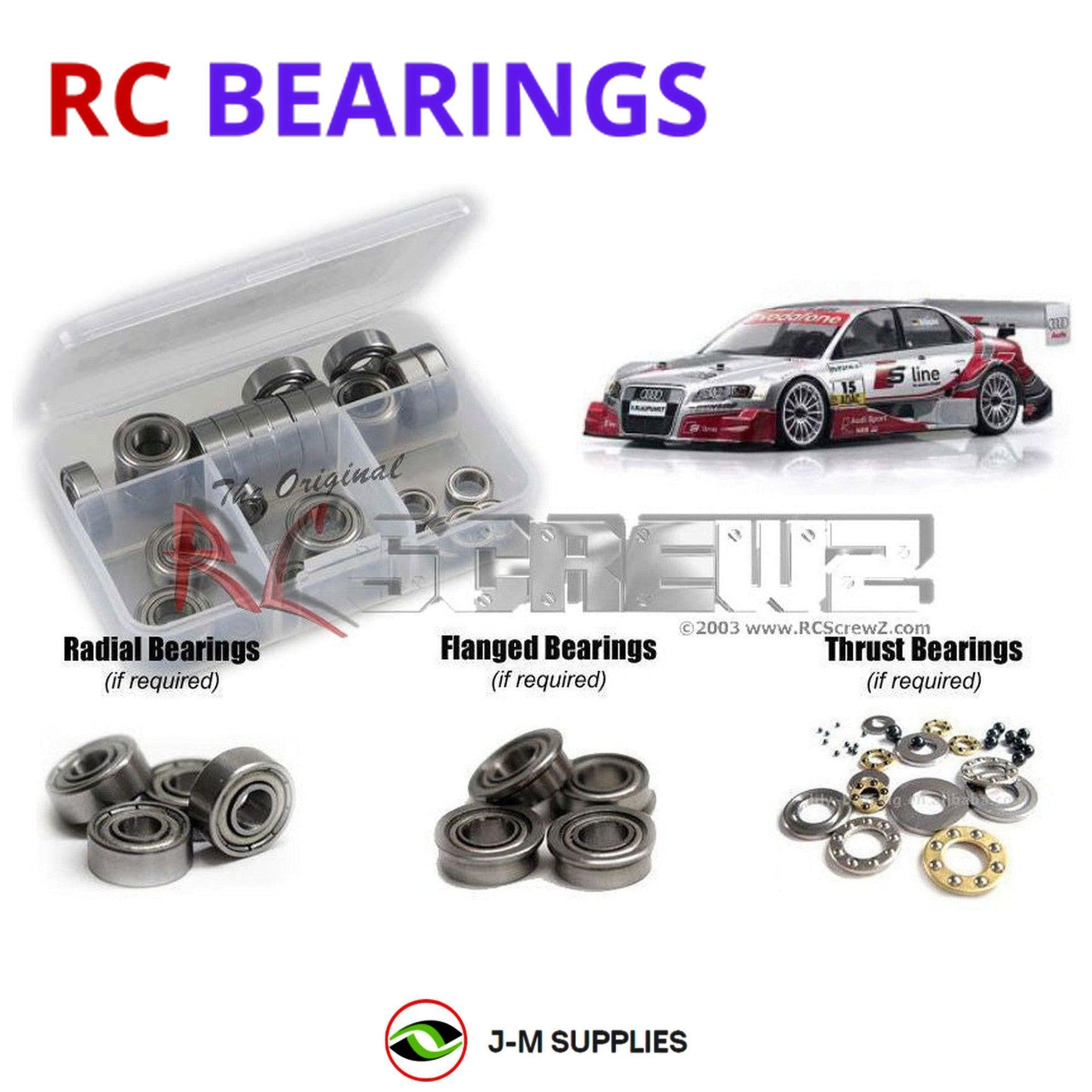 RCScrewZ Metal Shielded Bearing Kit kyo116b for Kyosho PureTen GP Frazer #31396 - Picture 1 of 12