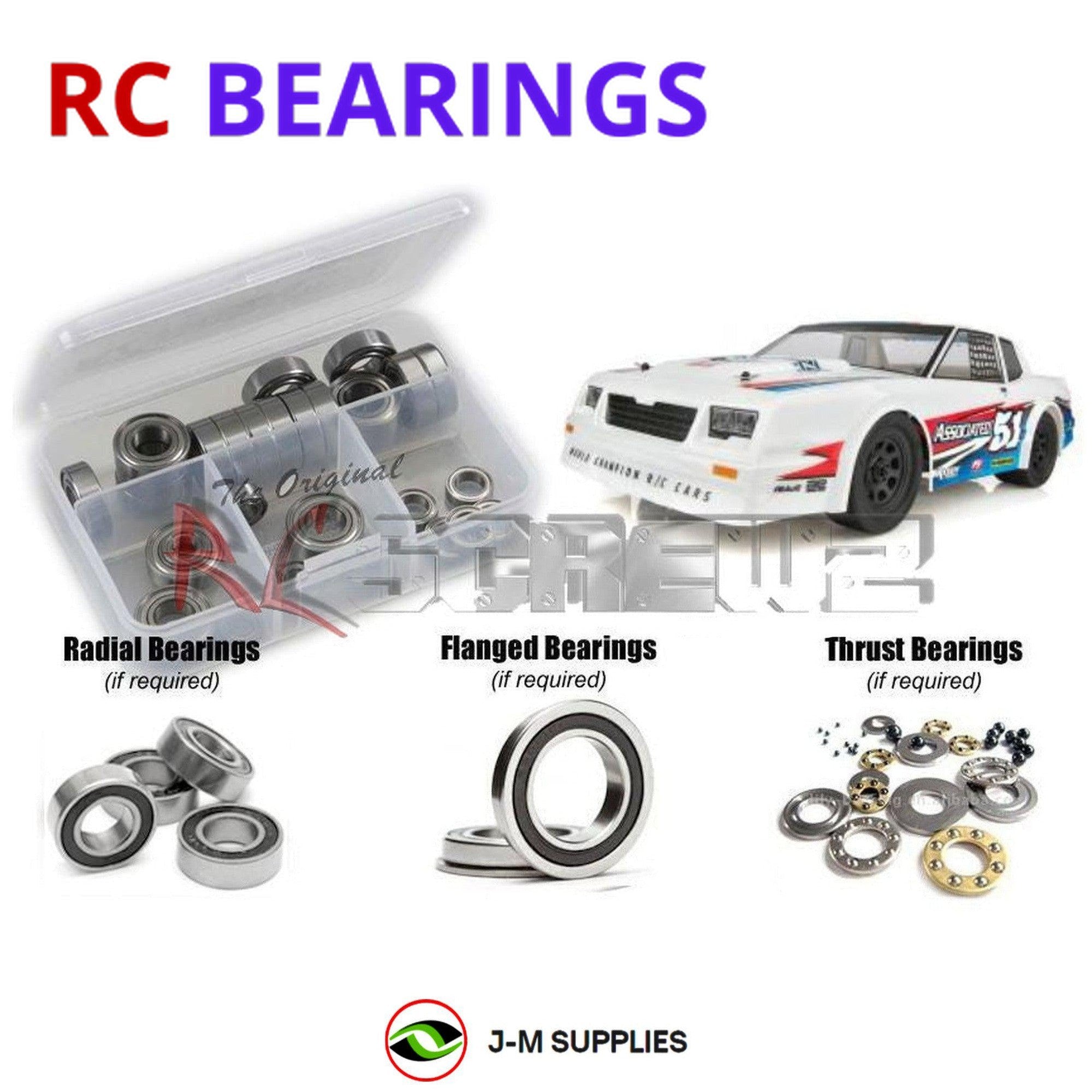 RCScrewZ Rubber Shielded Bearings asc125r for Associated SR10 Dirt Oval #70030 - Picture 1 of 12