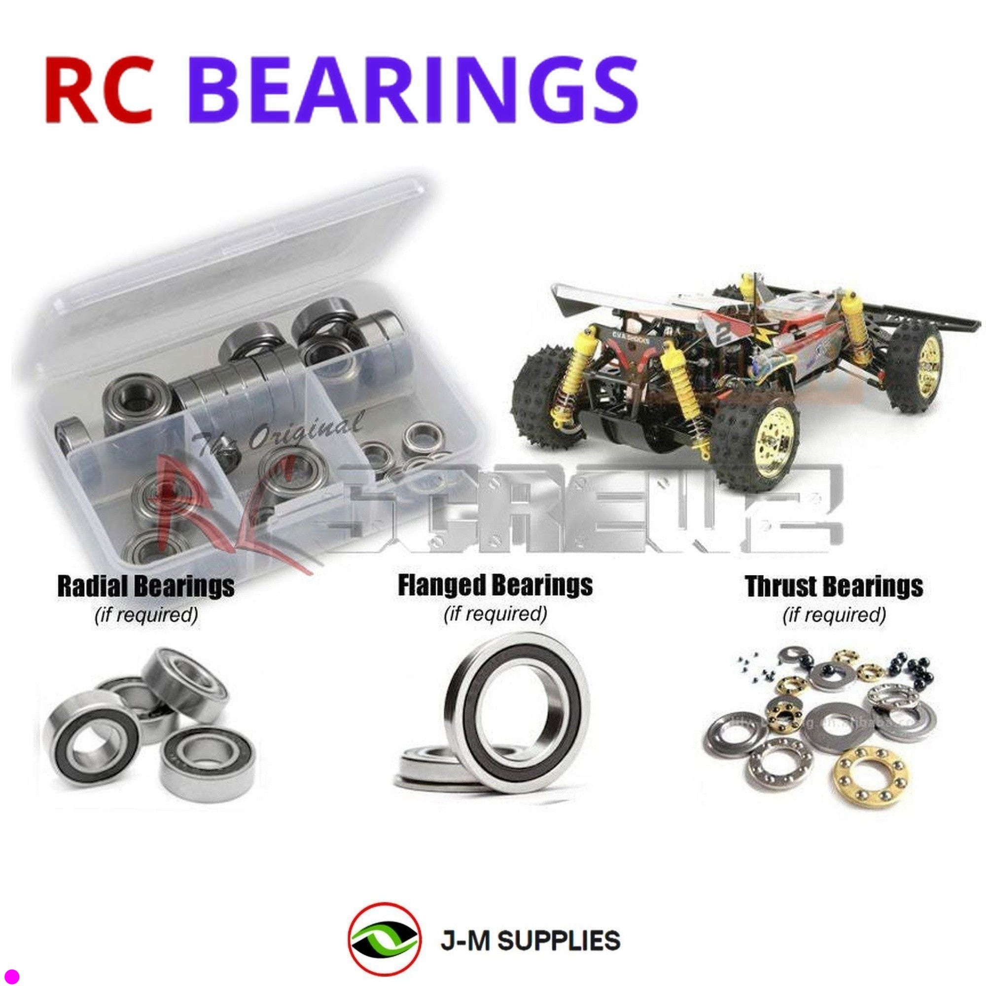 RCScrewZ Rubber Shielded Bearing Kit tam247r for Tamiya Super Hotshot #58517 - Picture 1 of 12