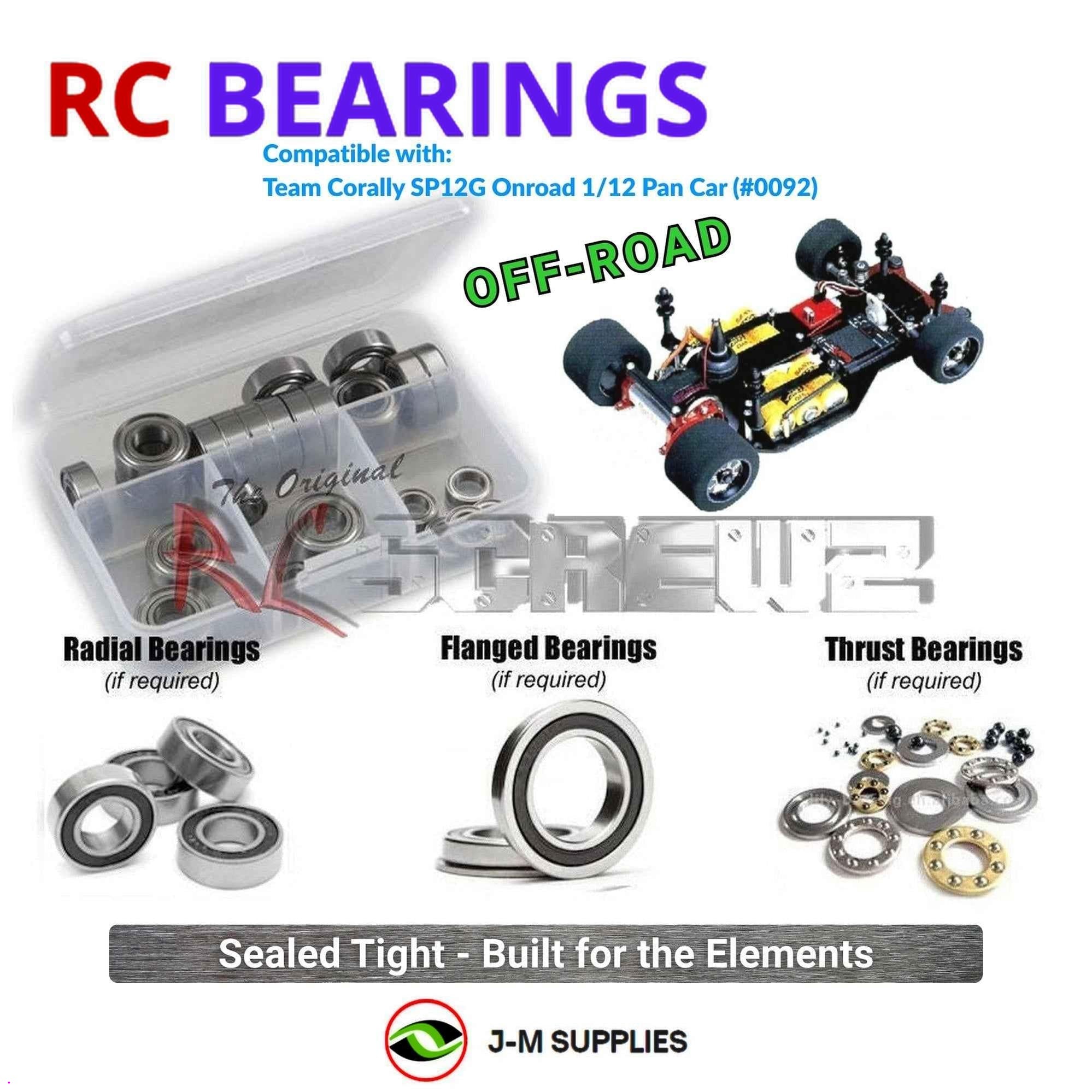 RCScrewZ Rubber Shielded Bearings cor014r for Corally Radix XP 6s C-00185 | SET - Picture 1 of 12