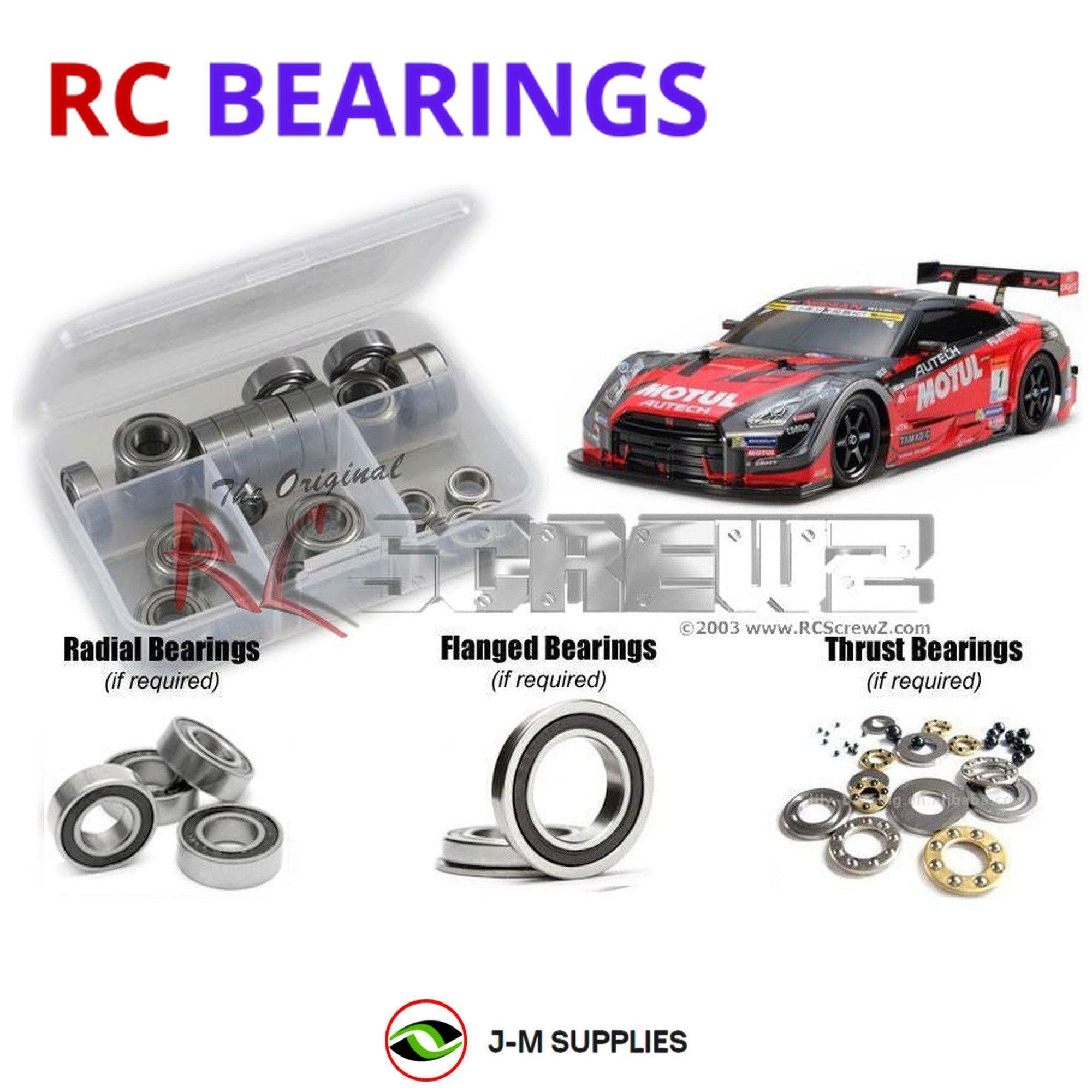 RCScrewZ Rubber Shielded Bearing tam252r for Tamiya TT-02 Motul Autech 58625-60A - Picture 1 of 12