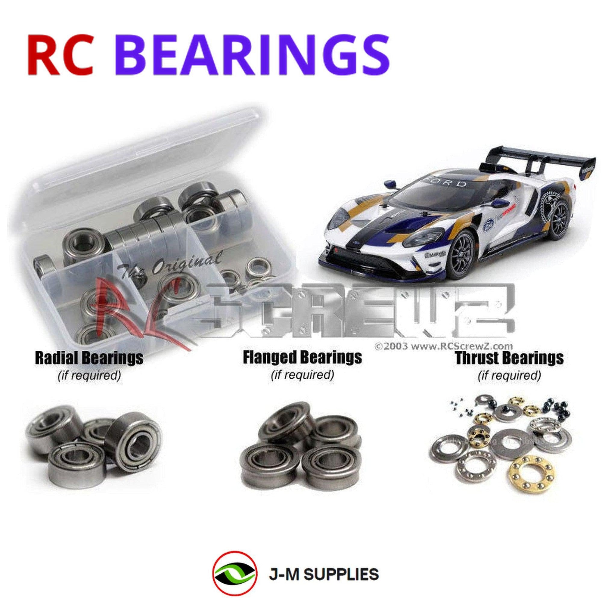 RCScrewZ Metal Shielded Bearing tam251b for Tamiya TT-02 2020 Ford GT Mk II - Picture 1 of 12