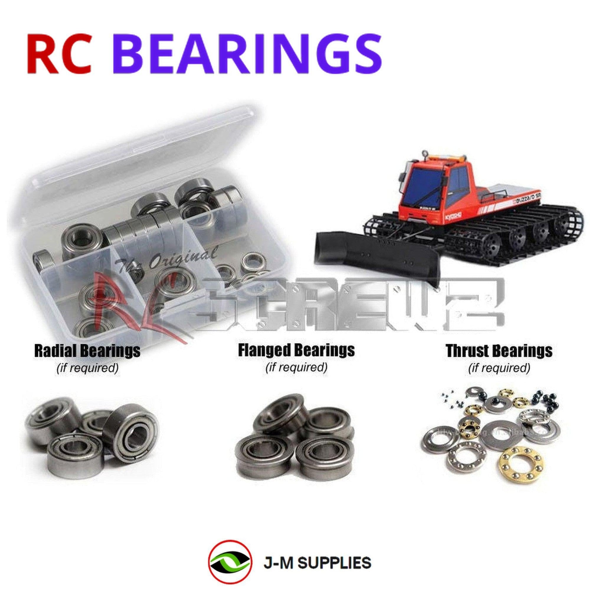 RCScrewZ Metal Shielded Bearing Kit kyo142b for Kyosho Blizzard SR 1/12th #30987 - Picture 1 of 12