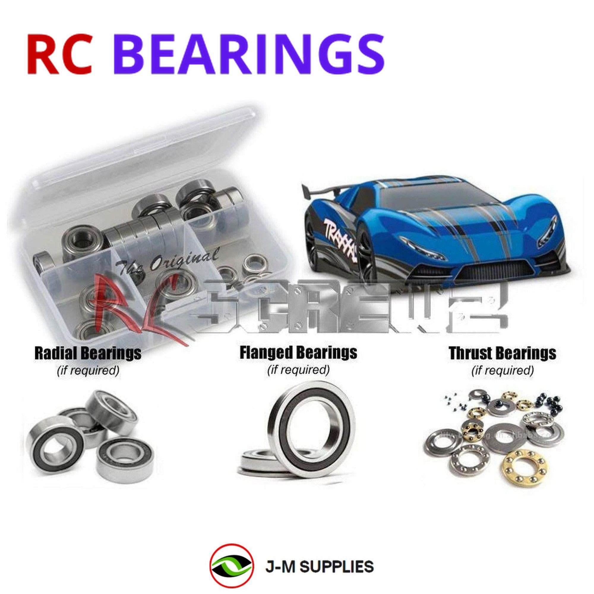 RCScrewZ Rubber Shielded Bearing Kit tra104r for Traxxas XO-1 Supercar #64077-3 - Picture 1 of 12