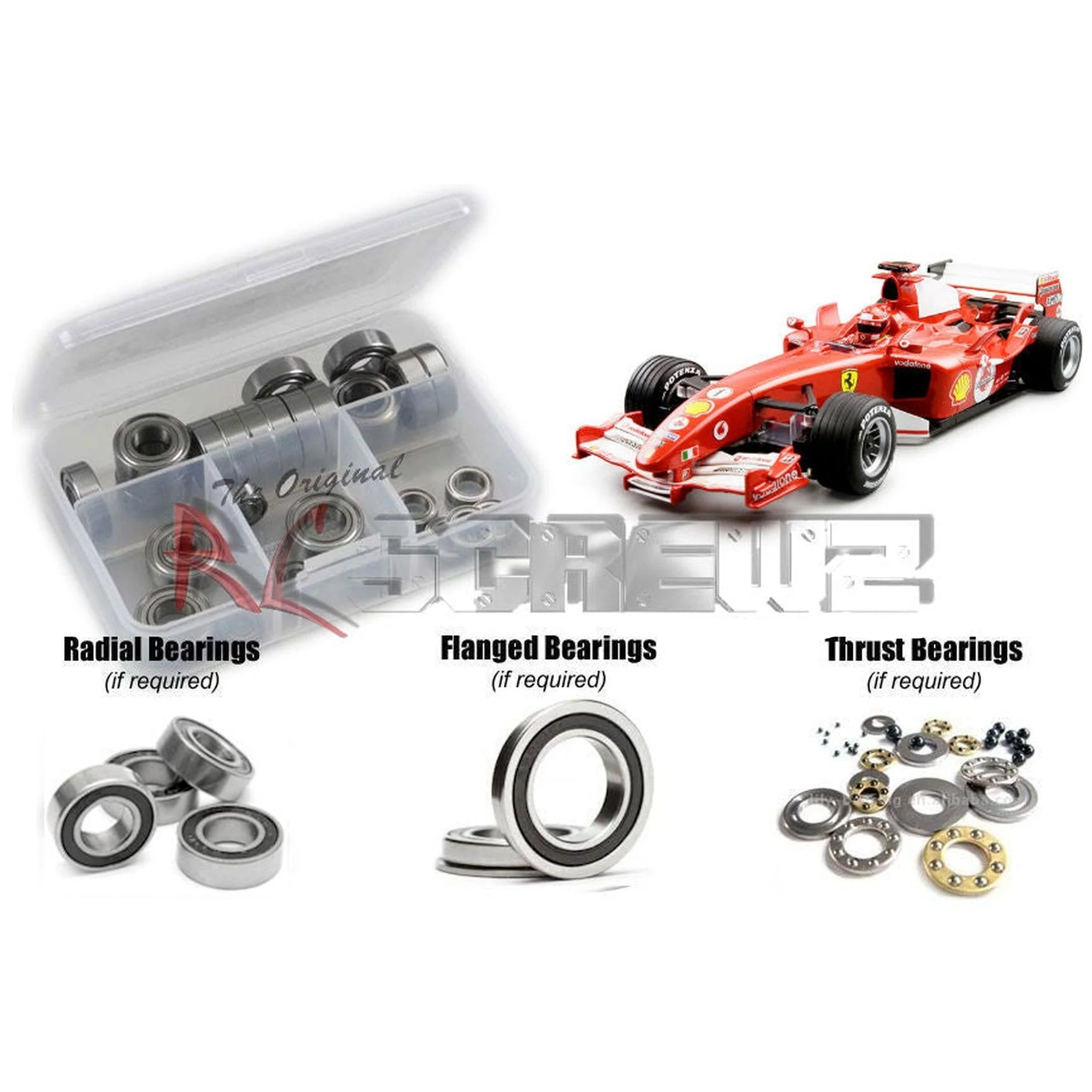 RCScrewZ Rubber Shielded Bearing Kit kyo045r for Kyosho Mini-Z F1 Onroad - Picture 1 of 12