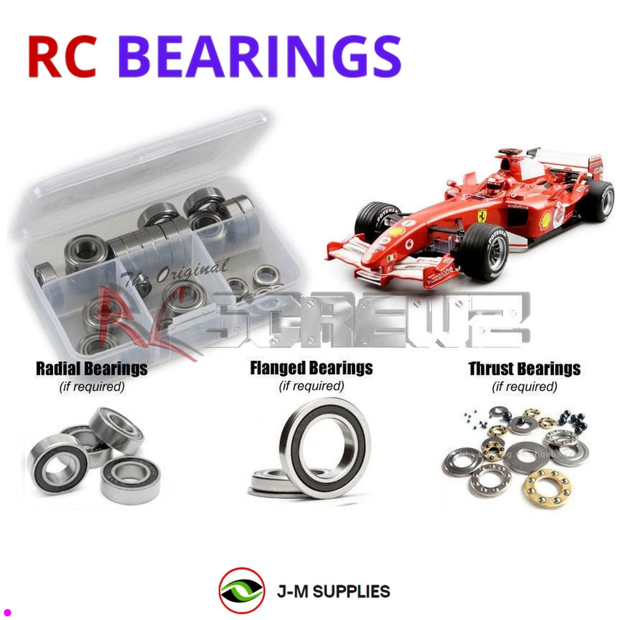 RCScrewZ Rubber Shielded Bearing Kit kyo045r for Kyosho Mini-Z F1 Onroad - Picture 1 of 12