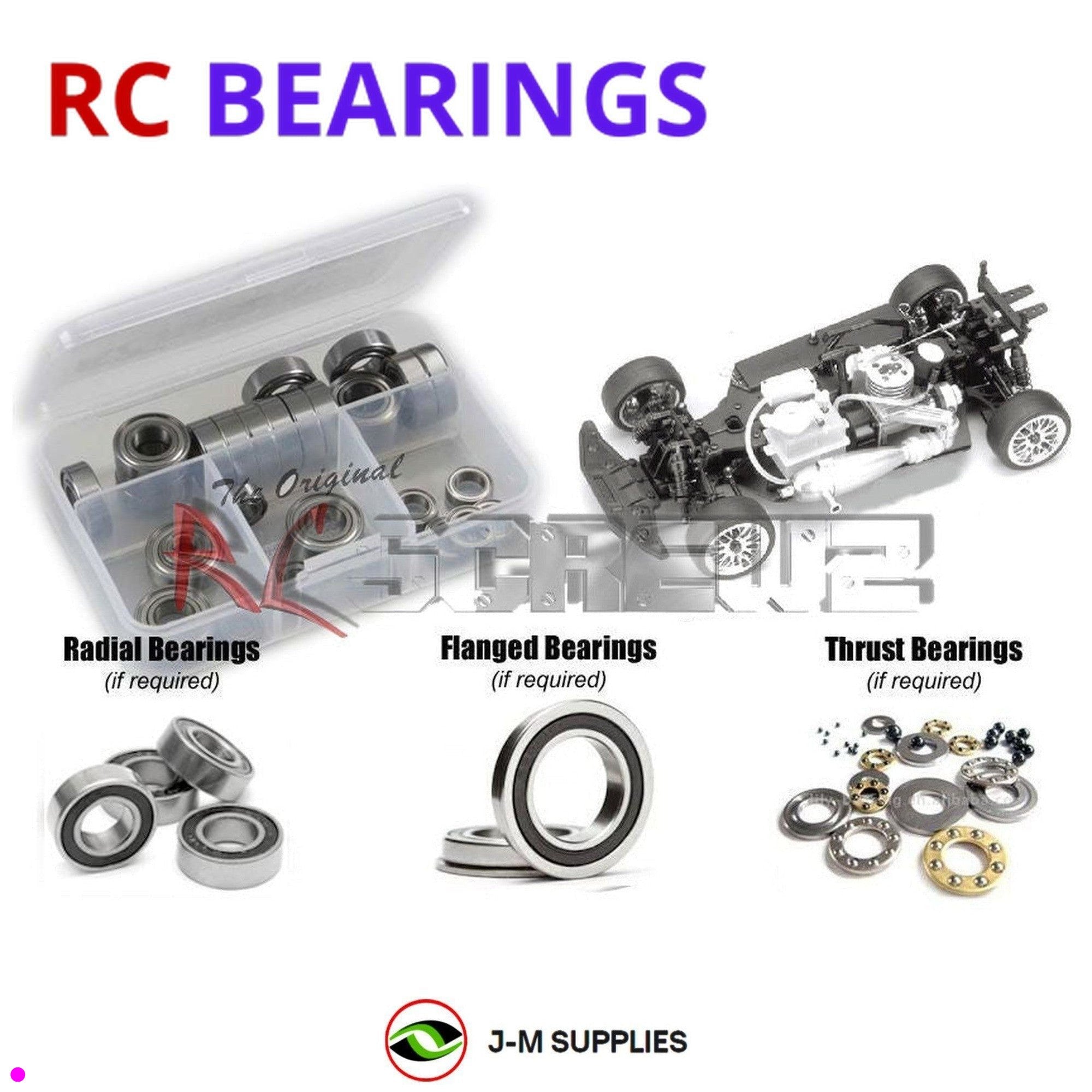 RCScrewZ Rubber Shielded Bearing Kit kyo060r for Kyosho Pure Ten GP Alpha2 - Picture 1 of 12