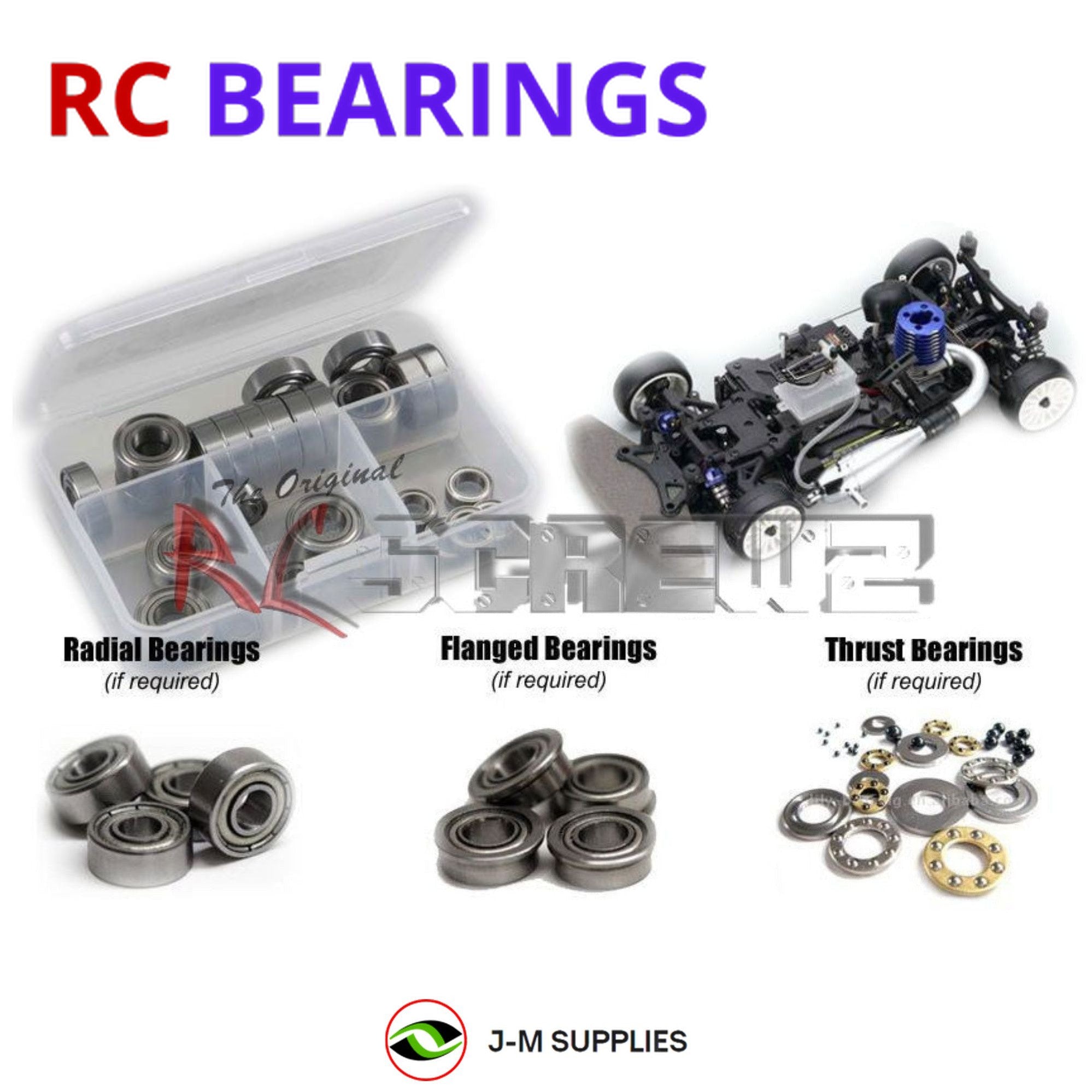 RCScrewZ Metal Shielded Bearing Kit kyo096b for Kyosho V-One S III #31331 - Picture 1 of 12