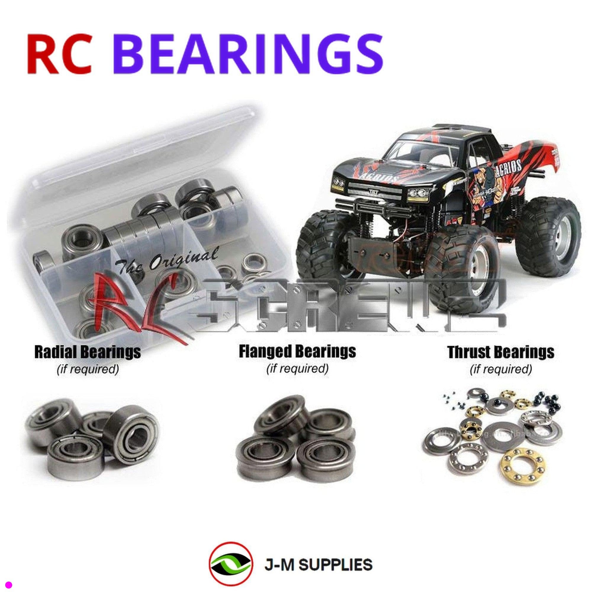 RCScrewZ Metal Shielded Bearing Kit tam153b for Tamiya TXT-2 Agrios #58549 - Picture 1 of 12