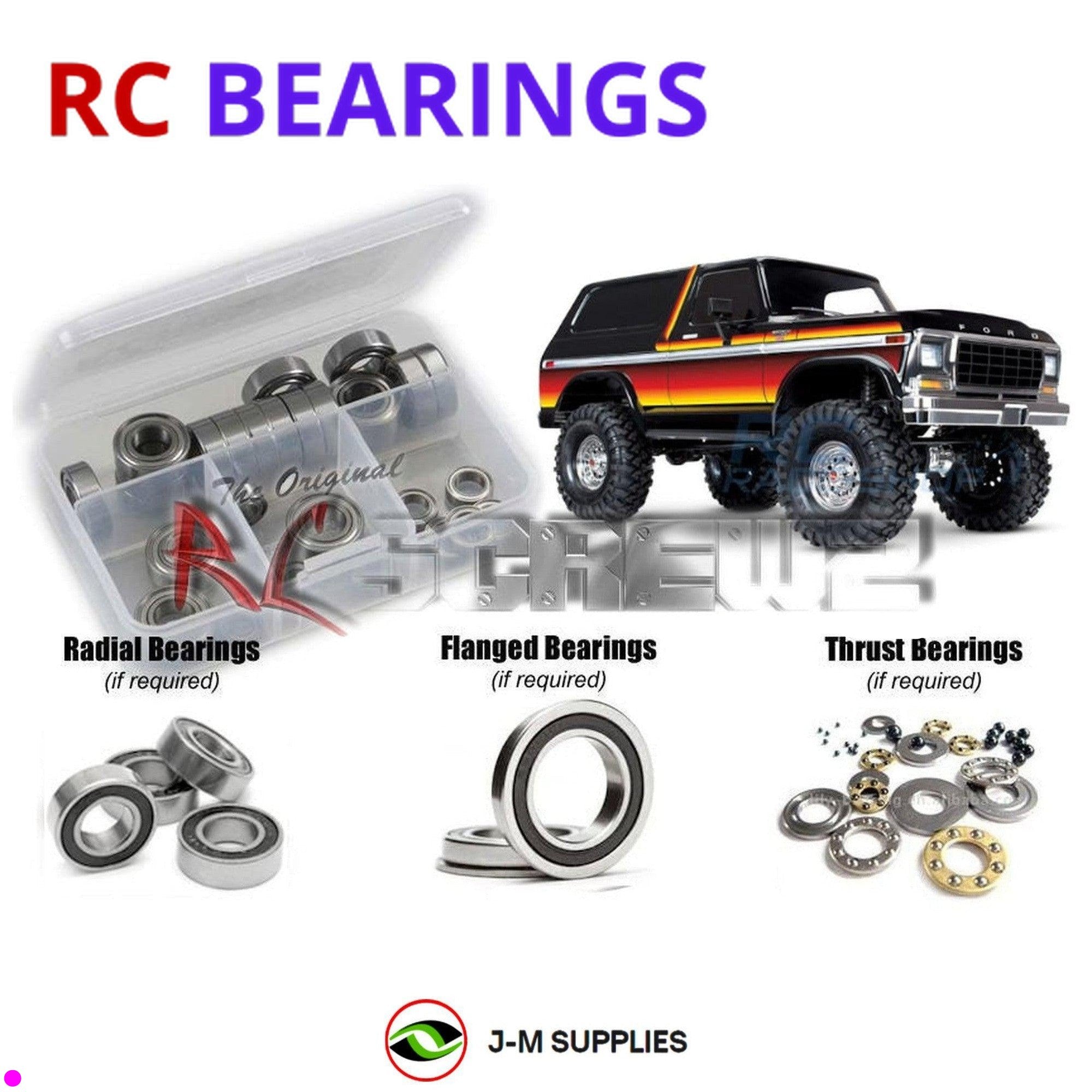 RCScrewZ Rubber Shielded Bearing Kit tra085r for Traxxas TRX-4 Bronco/Ranger - Picture 1 of 12