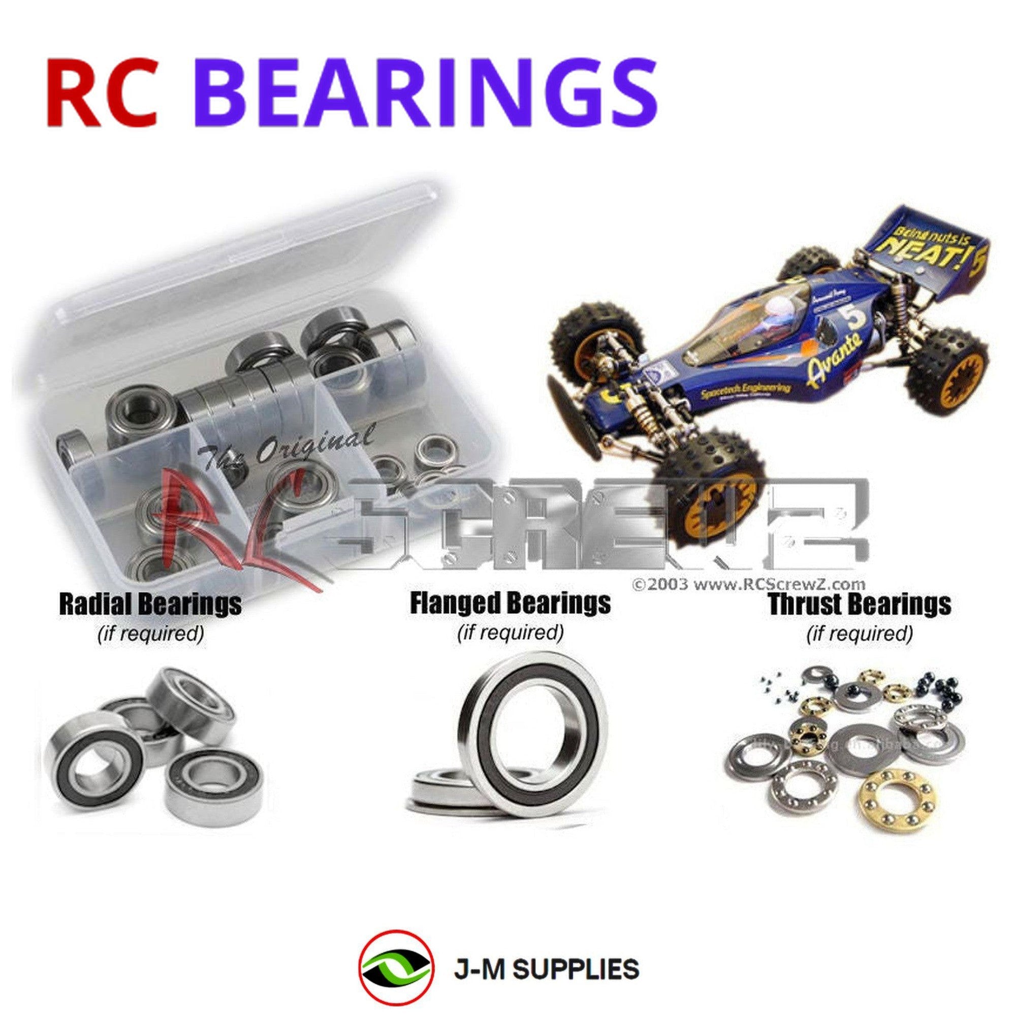 RCScrewZ Rubber Shielded Bearing Kit tam013r for Tamiya Avante #58072 - Picture 1 of 12