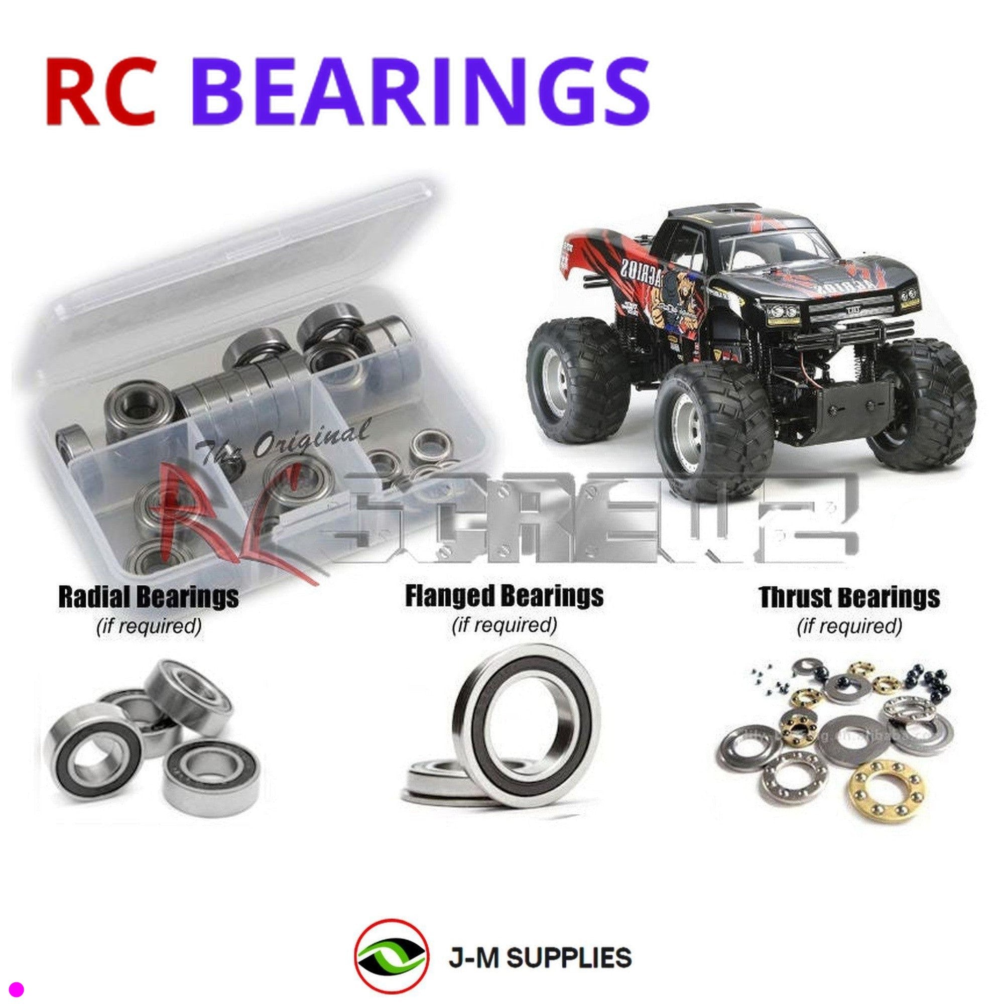 RCScrewZ Rubber Shielded Bearing Kit tam153r for Tamiya TXT-2 Agrios #58549 - Picture 1 of 12