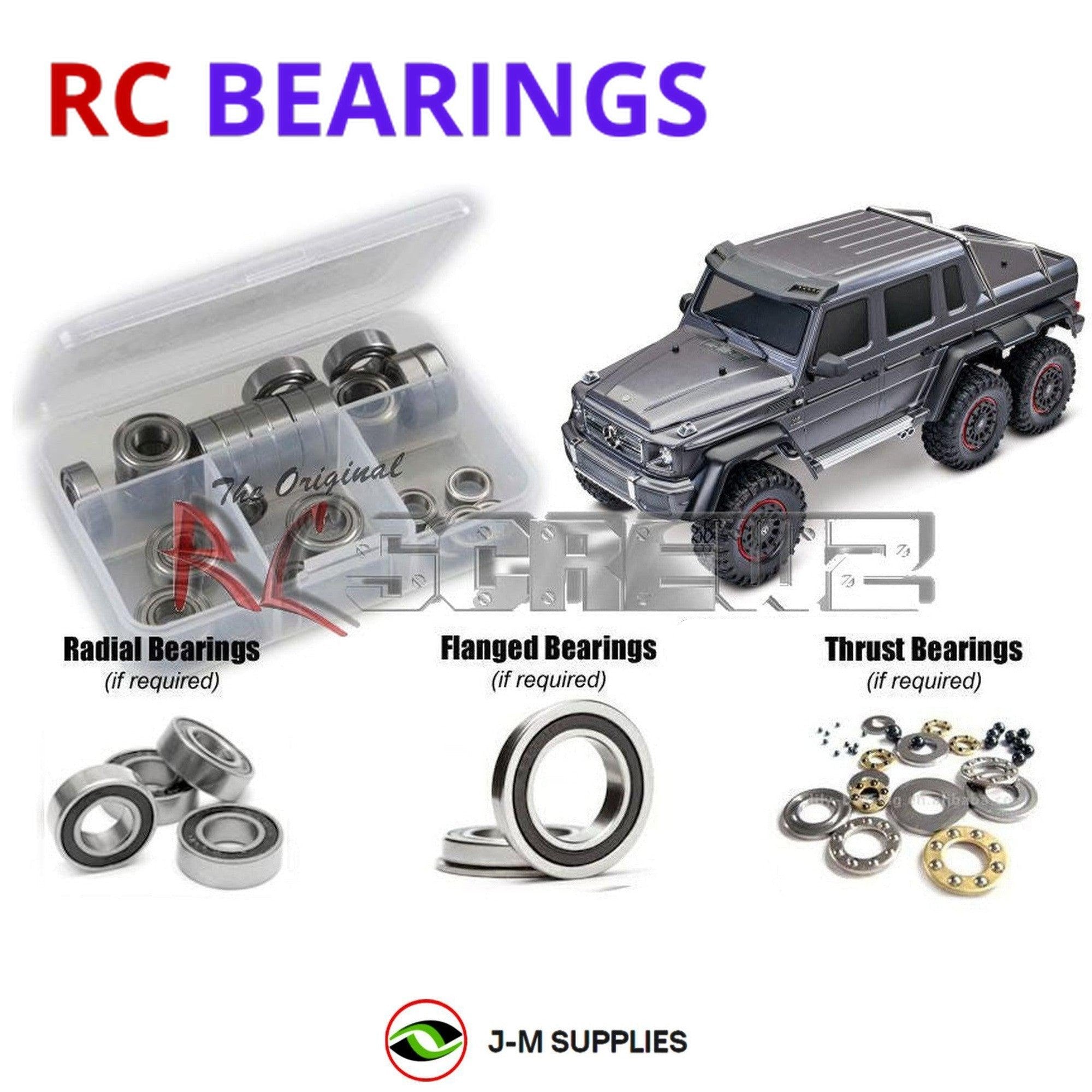 RCScrewZ Rubber Shielded Bearing Kit tra090r for Traxxas TRX-6 Crawler #88096-4 - Picture 1 of 12