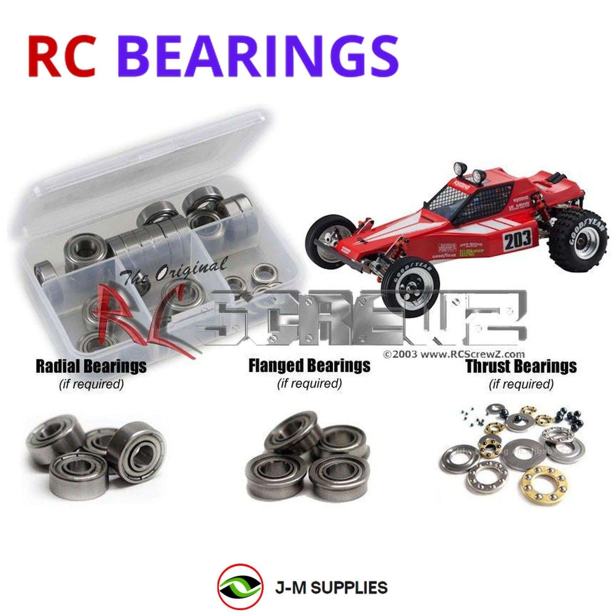 RCScrewZ Metal Shielded Bearing Kit kyo166b for Kyosho Tomahawk 2015 #30615B - Picture 1 of 12