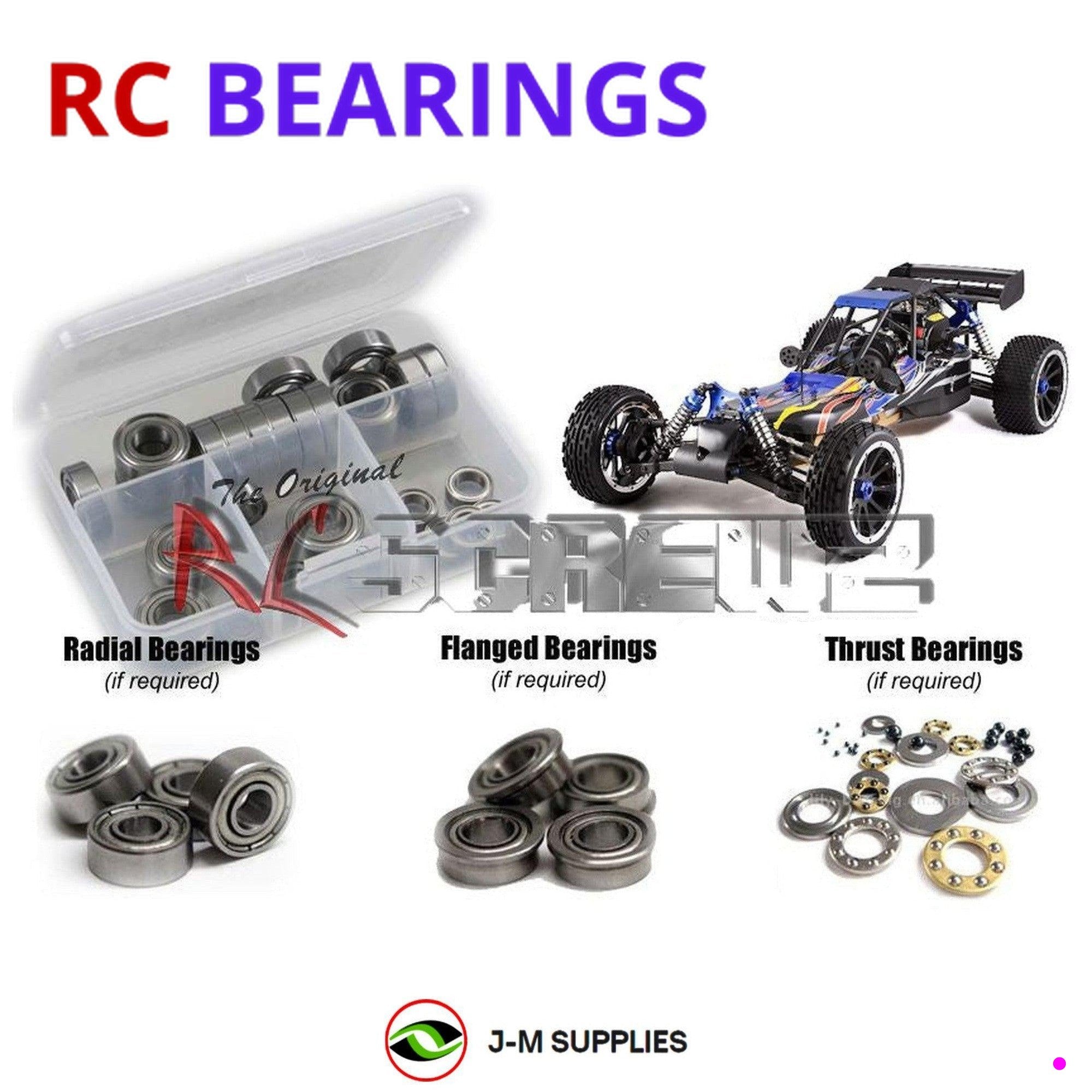 RCScrewZ Metal Shielded Bearing Kit rcr023b for RedCat Racing Dune Runner 4x4 V3 - Picture 1 of 12