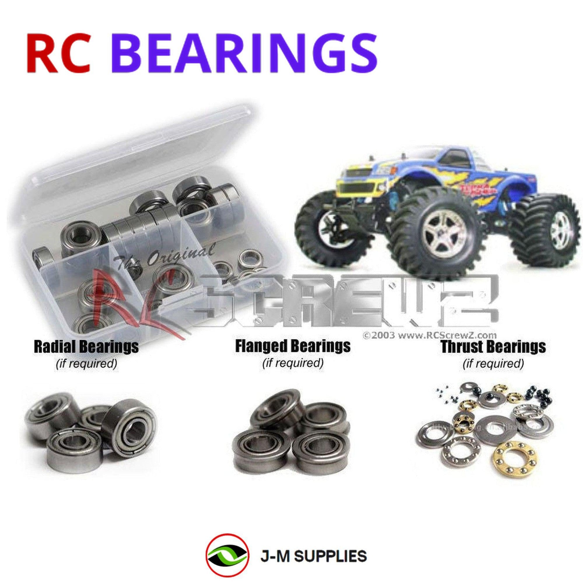 RCScrewZ Metal Shielded Bearing Kit tam030b for Tamiya Terra Crusher #43501 - Picture 1 of 12