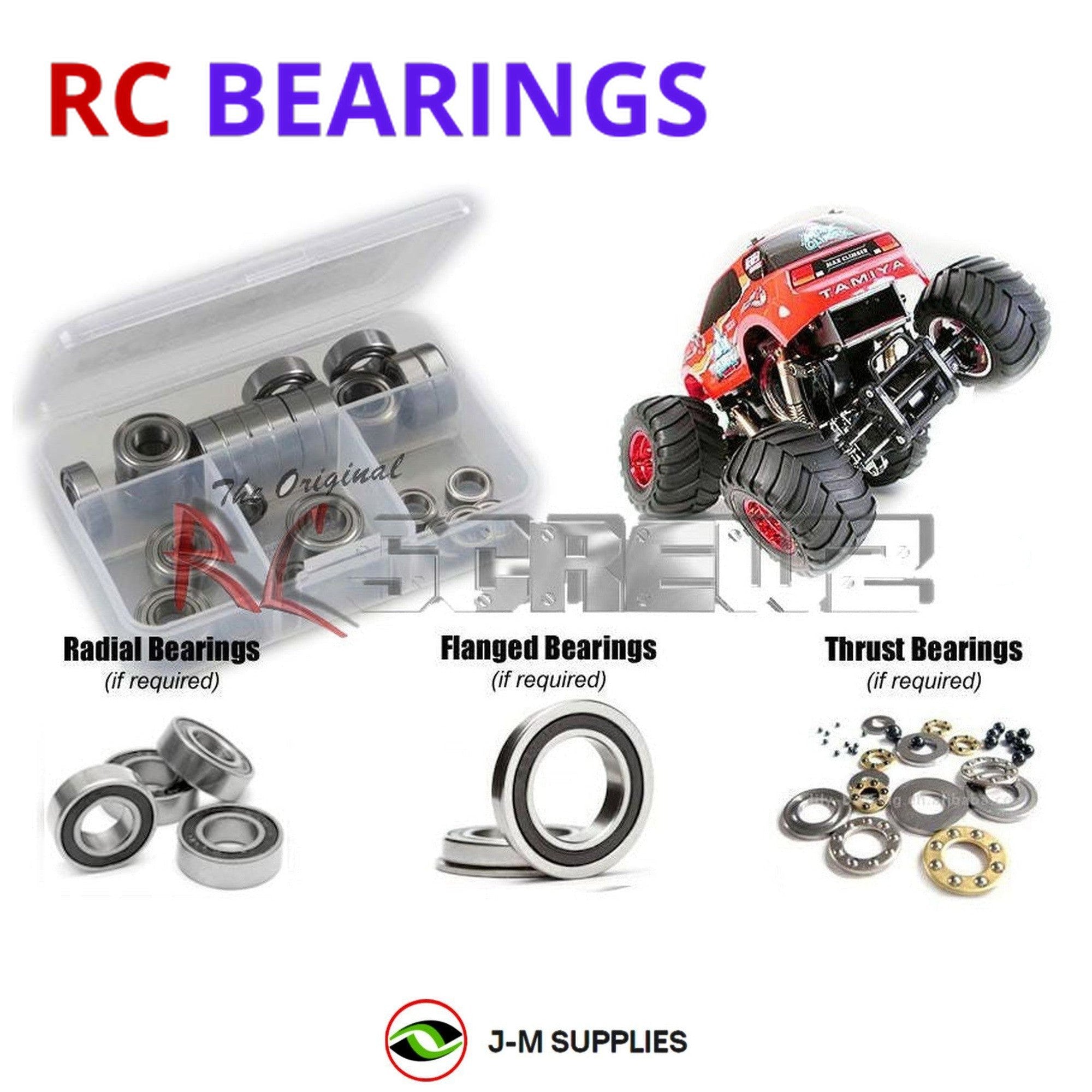 RCScrewZ Rubber Shielded Bearing Kit tam075r for Tamiya TLT-1 Max Climber #47202 - Picture 1 of 12