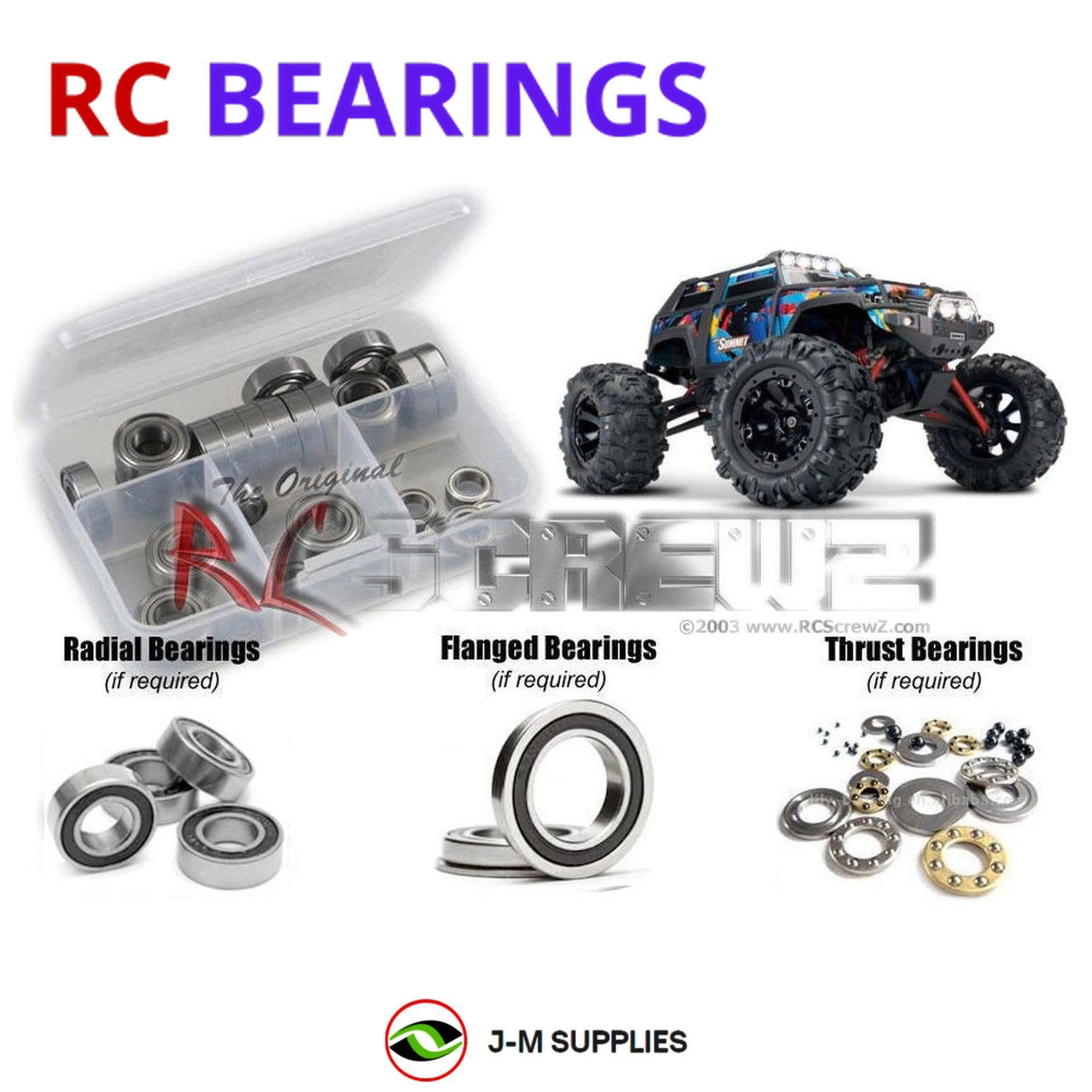 RCScrewZ Rubber Shielded Bearing Kit tra084r for Traxxas Summit Extreme #72054-1 - Picture 1 of 12