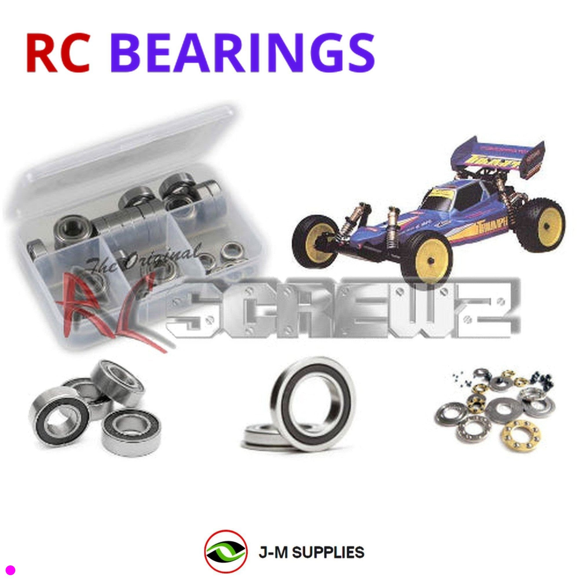 RCScrewZ Rubber Shielded Bearing Kit kyo145r for Kyosho Triumph Vintage #4301 - Picture 1 of 12